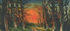 Maurice de Vlaminck, Sunset, Forest of Senonches, from Vlaminck, 1958 (after)