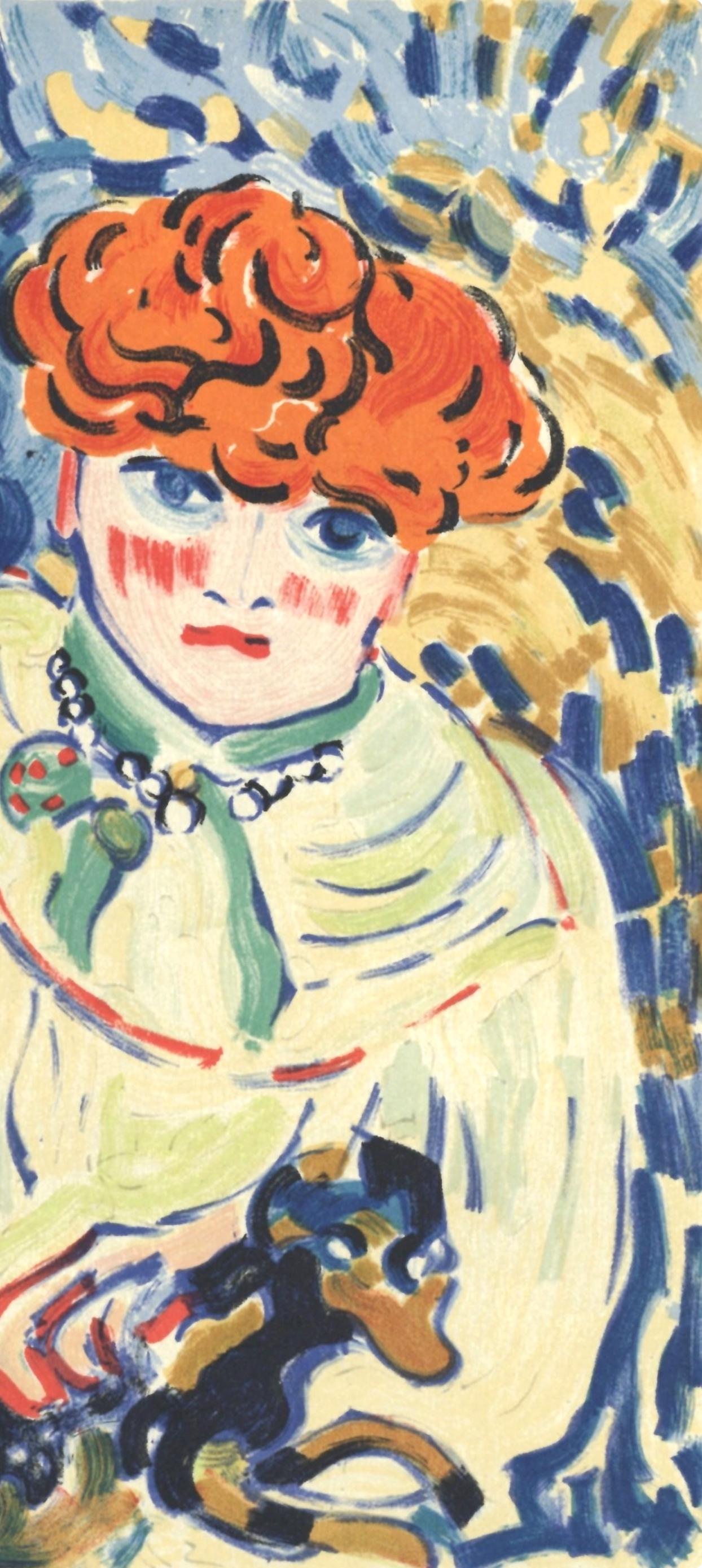 Vlaminck, Femme au Chien, Vlaminck (d'après) - Print de Maurice de Vlaminck