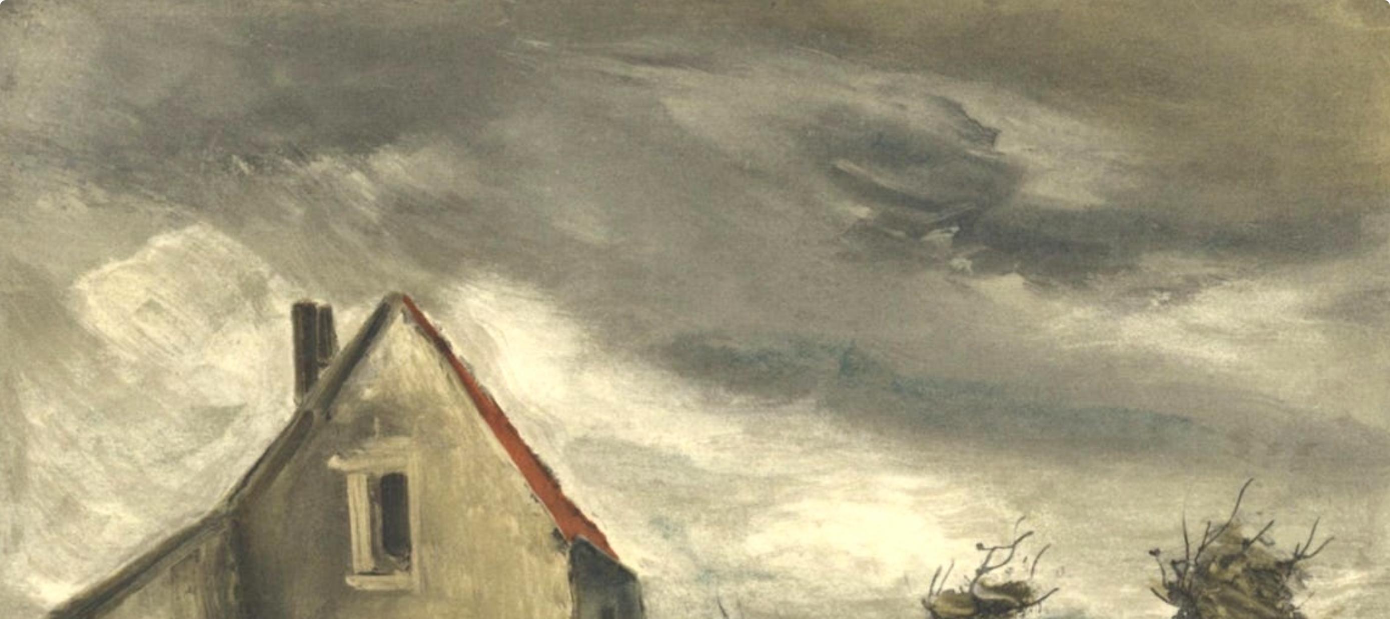 Vlaminck, La maison dans la plaine, Vlaminck (d'après) - Fauvisme Print par Maurice de Vlaminck