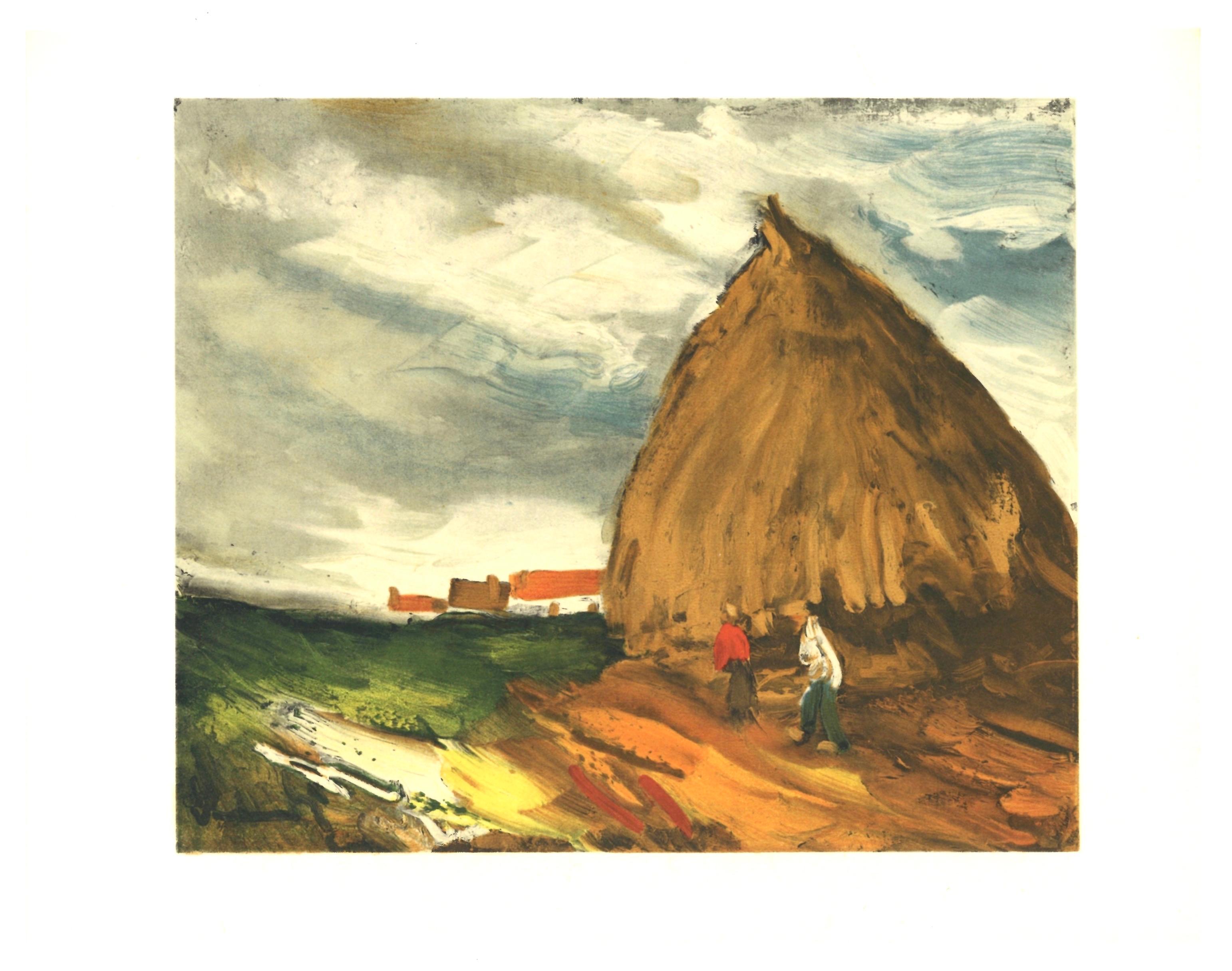 Lithographie en quinze couleurs sur papier vélin. Inscription : Signé dans la plaque et non numéroté, tel que publié. Taille du papier : 9.5 x 12.25 pouces ; taille de l'image : 7.9 x 9.4 pouces. Notes : Extrait de l'album, Vlaminck, 1958 ; publié