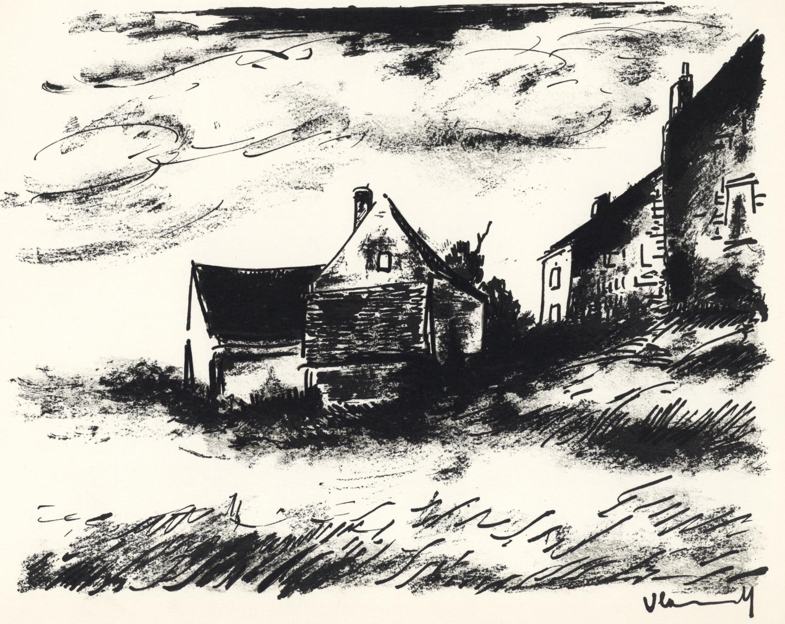 Figurative Print di Maurice de Vlaminck - Vlaminck, La Potinière à Rueil, Vlaminck (dopo)