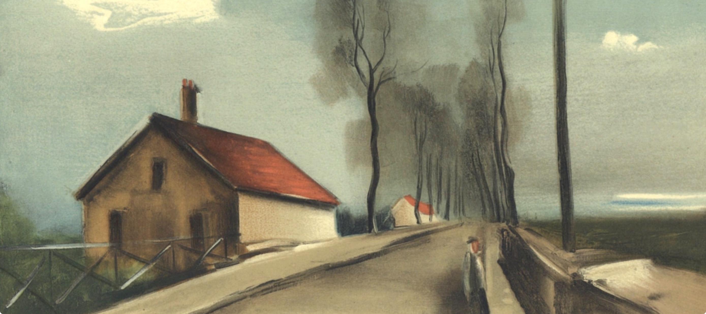Vlaminck, La route de Brezolles, Vlaminck (d'après) - Print de Maurice de Vlaminck