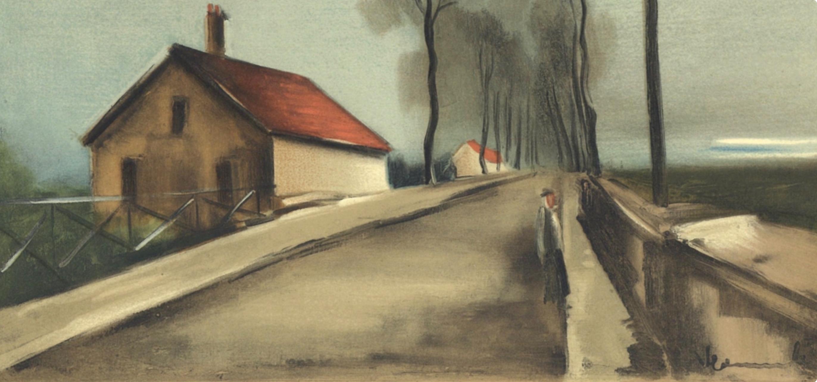 Vlaminck, La route de Brezolles, Vlaminck (d'après) - Fauvisme Print par Maurice de Vlaminck