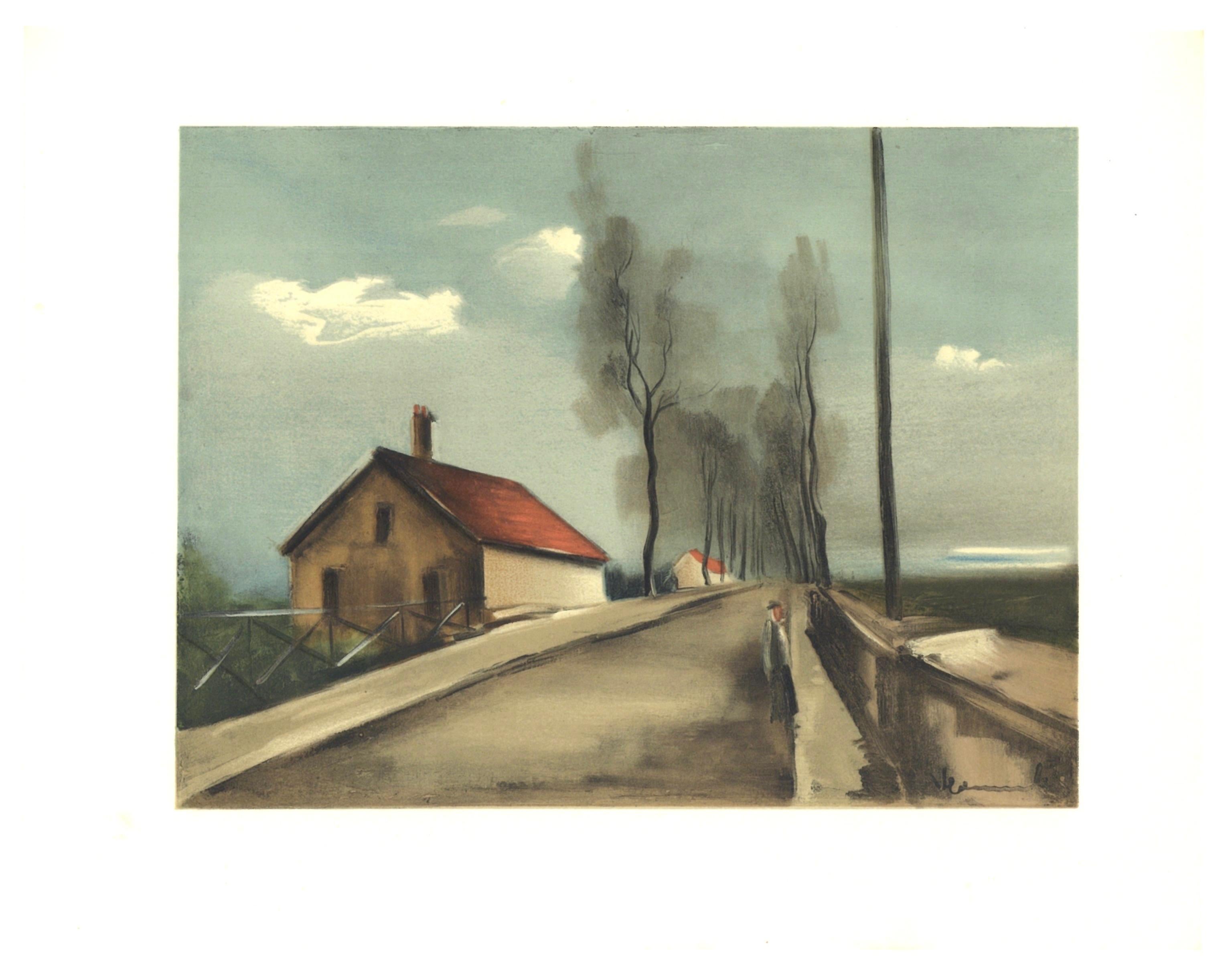 Lithographie en quinze couleurs sur papier vélin. Inscription : Signé dans la plaque et non numéroté, tel que publié. Taille du papier : 9.5 x 12.25 pouces ; taille de l'image : 7.1 x 9.4 pouces. Notes : Extrait de l'album, Vlaminck, 1958 ; publié