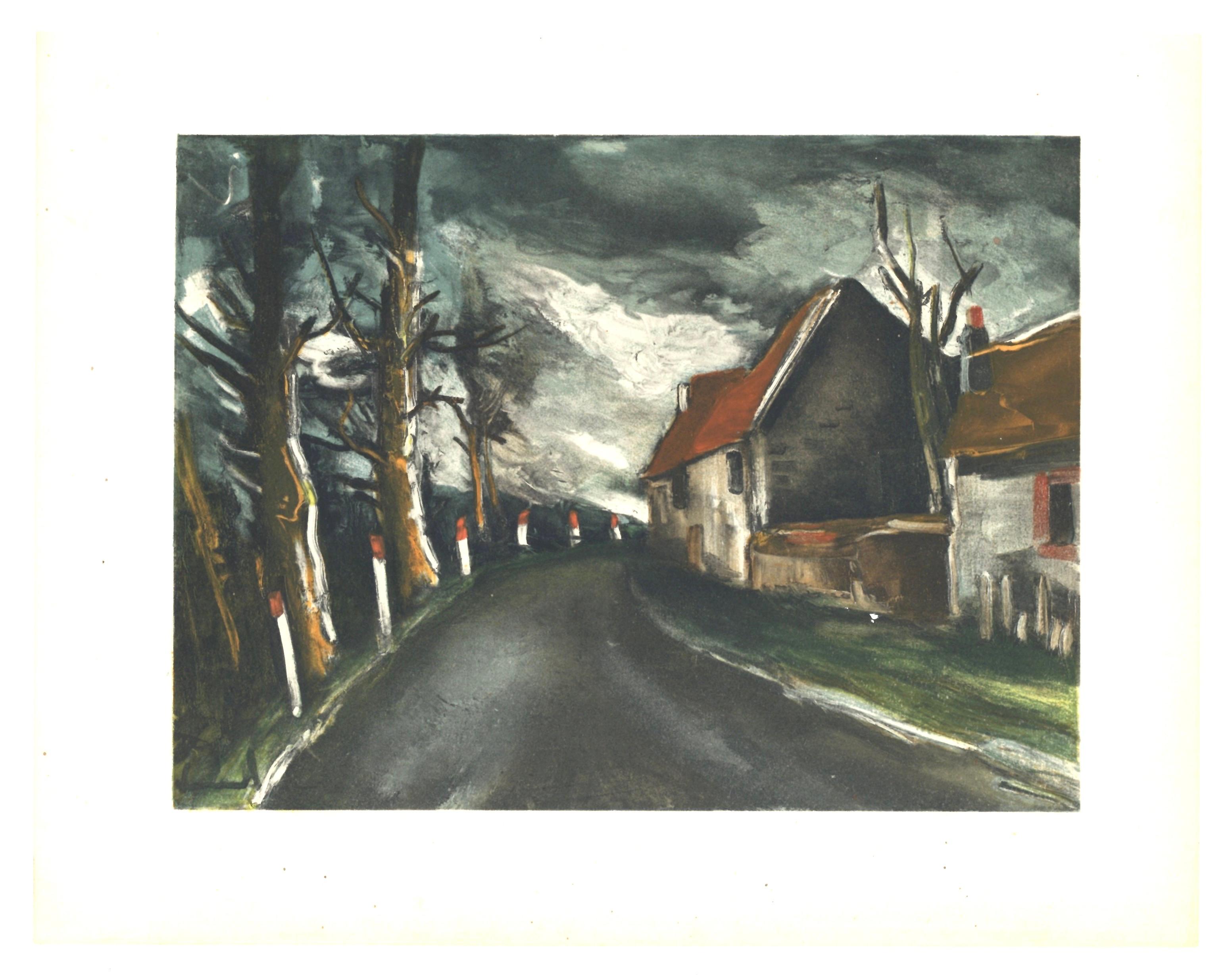 Lithographie en quinze couleurs sur papier vélin. Inscription : Signé dans la plaque et non numéroté, tel que publié. Taille du papier : 12.25 x 9.5 pouces ; taille de l'image : 7.1 x 9.4 pouces. Notes : Extrait de l'album, Vlaminck, 1958 ; publié