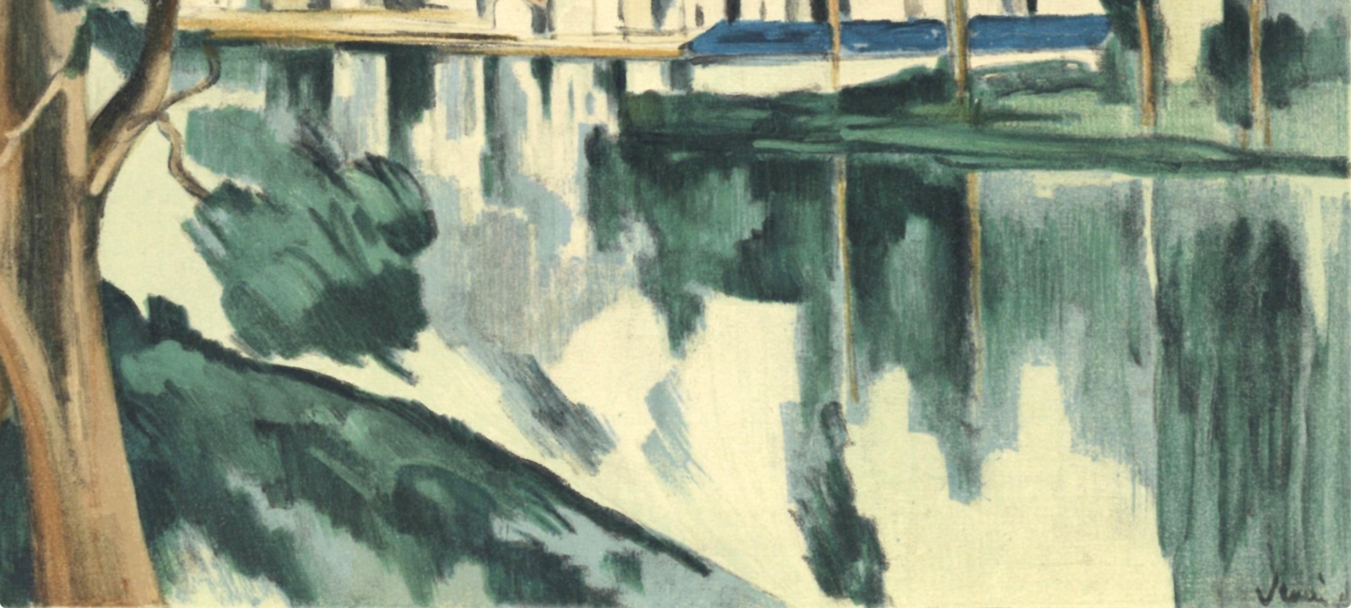 Vlaminck, La Seine à Chatou, Vlaminck (d'après) - Fauvisme Print par Maurice de Vlaminck