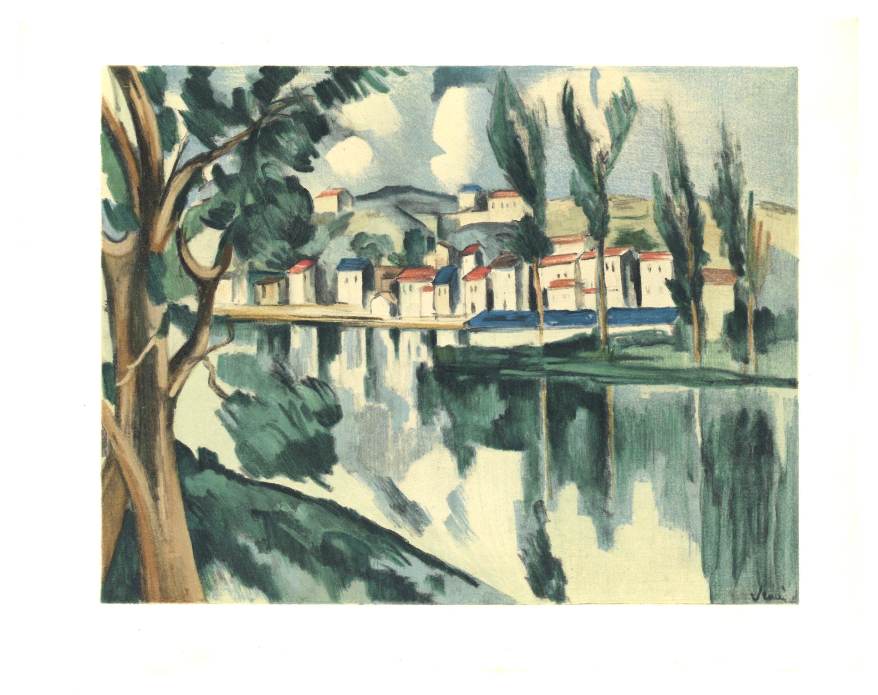 Lithographie en quinze couleurs sur papier vélin. Inscription : Signé dans la plaque et non numéroté, tel que publié. Taille du papier : 9.5 x 12.25 pouces ; taille de l'image : 7.9 x 10.2 pouces. Notes : Extrait de l'album, Vlaminck, 1958 ; publié