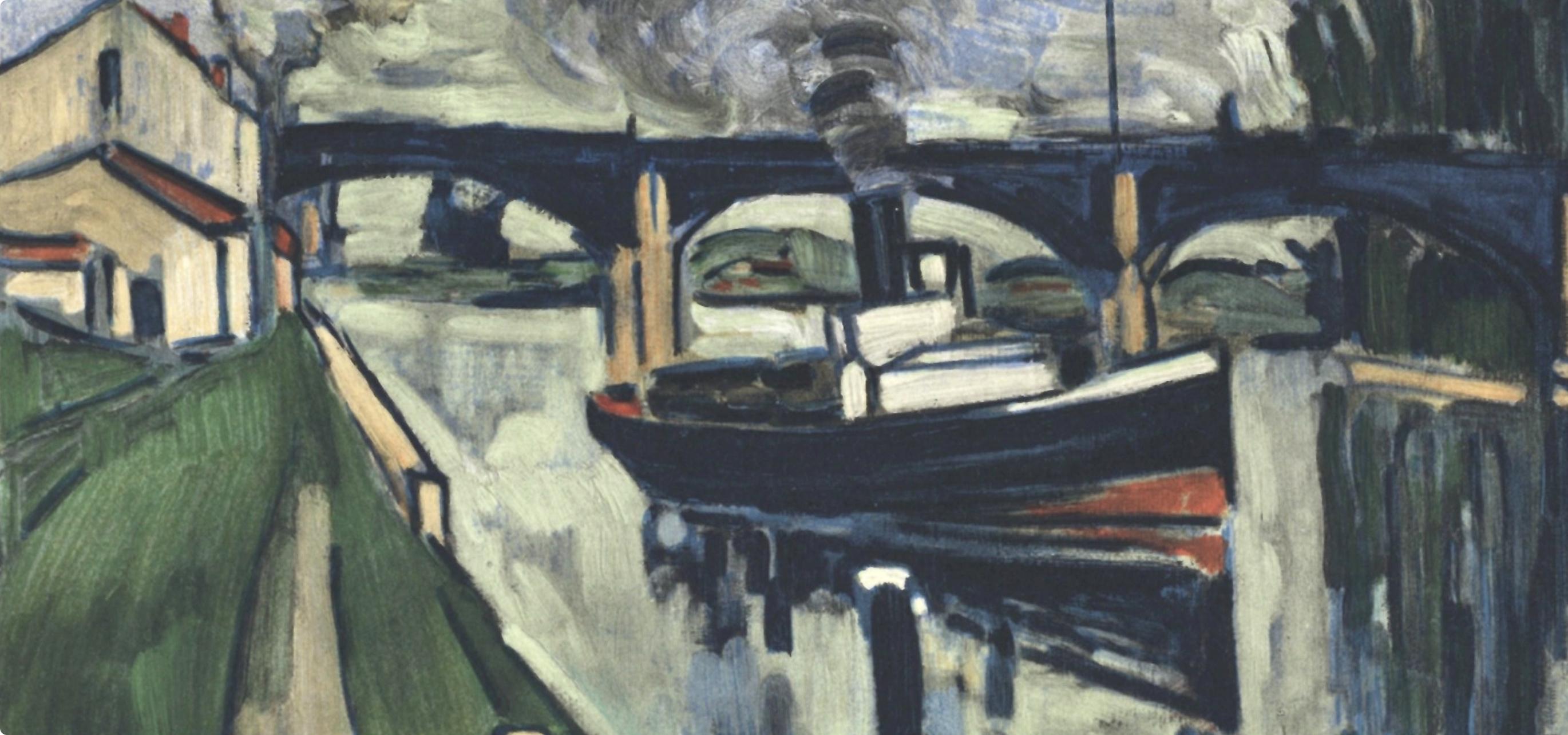 Vlaminck, La Seine à Poissy, Vlaminck (d'après) - Print de Maurice de Vlaminck