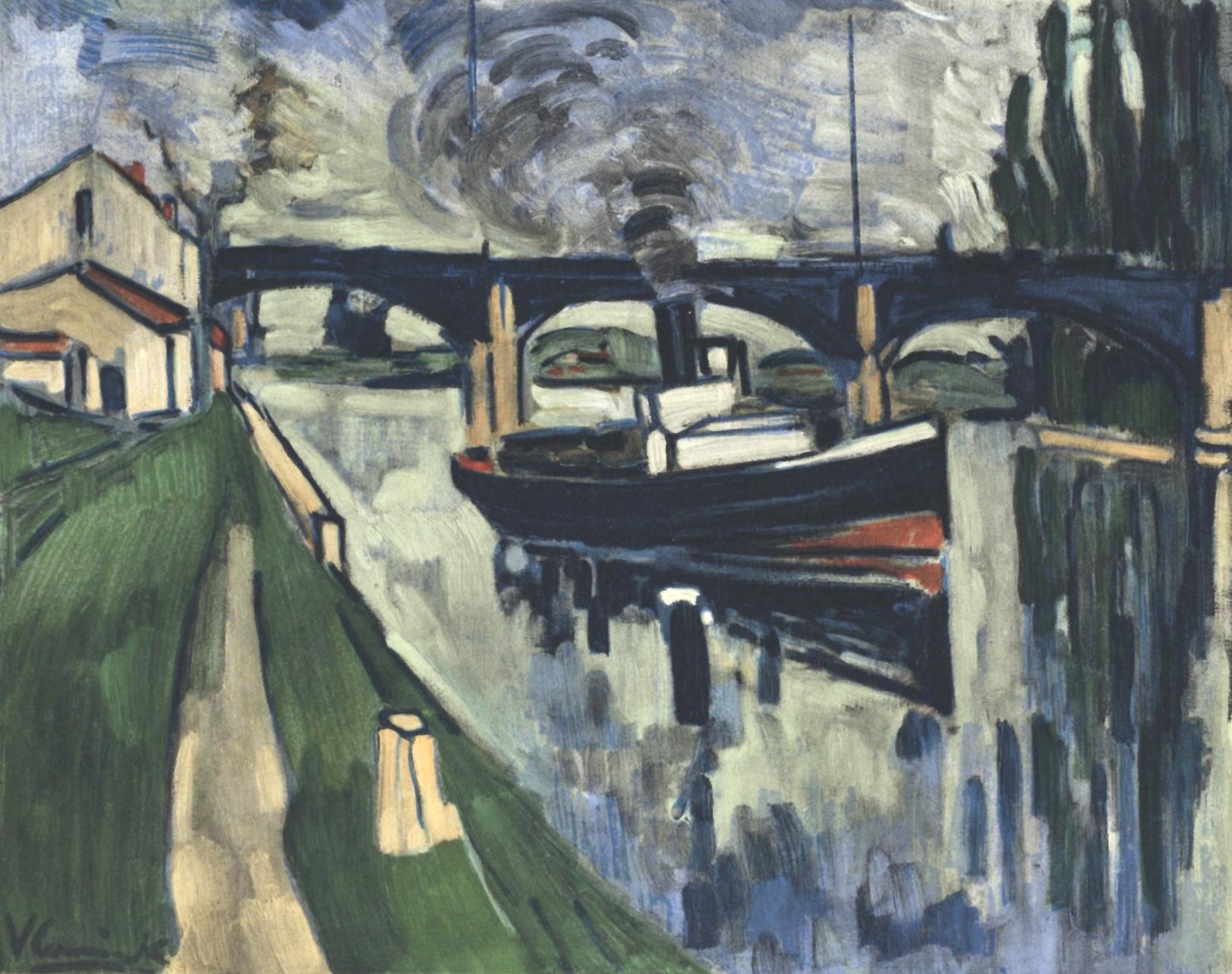 Landscape Print Maurice de Vlaminck - Vlaminck, La Seine à Poissy, Vlaminck (d'après)