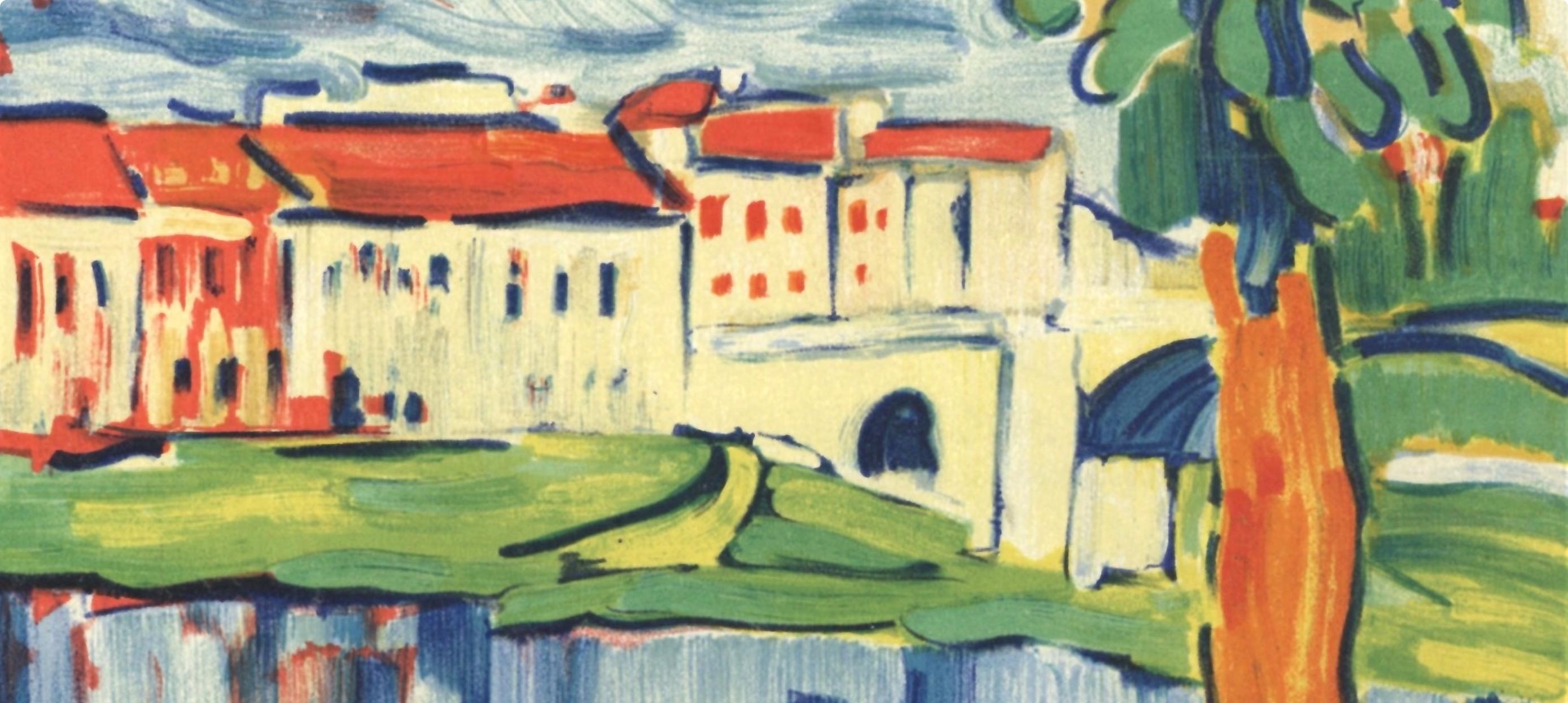 Vlaminck, Le Pont de Chatou, Vlaminck (d'après) - Fauvisme Print par Maurice de Vlaminck