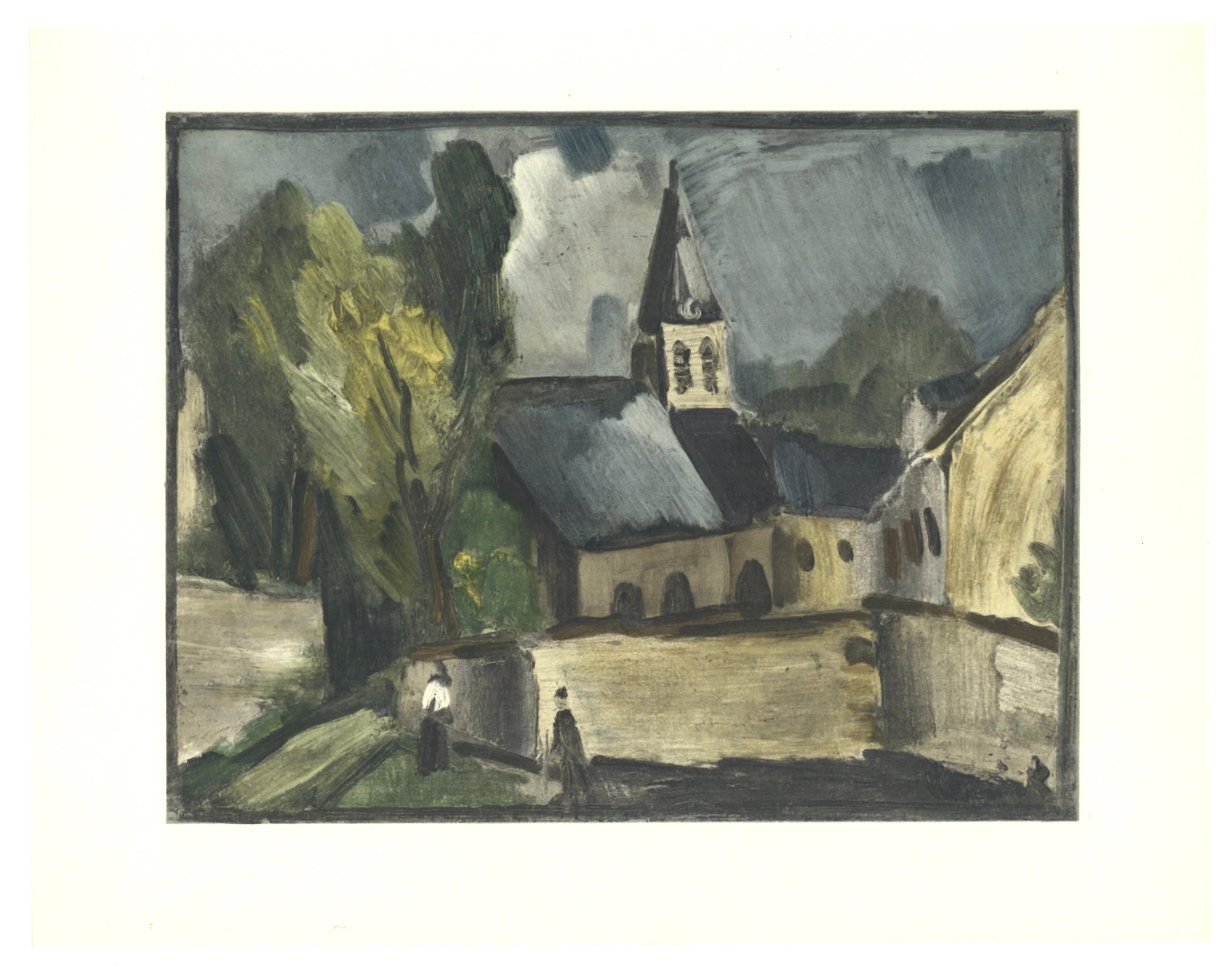 Lithographie en quinze couleurs sur papier vélin. Inscription : Signé dans la plaque et non numéroté, tel que publié. Taille du papier : 9,5 x 12,25 pouces ; taille de l'image : 7,5 x 9,4 pouces. Notes : Extrait de l'album, Vlaminck, 1958 ; publié