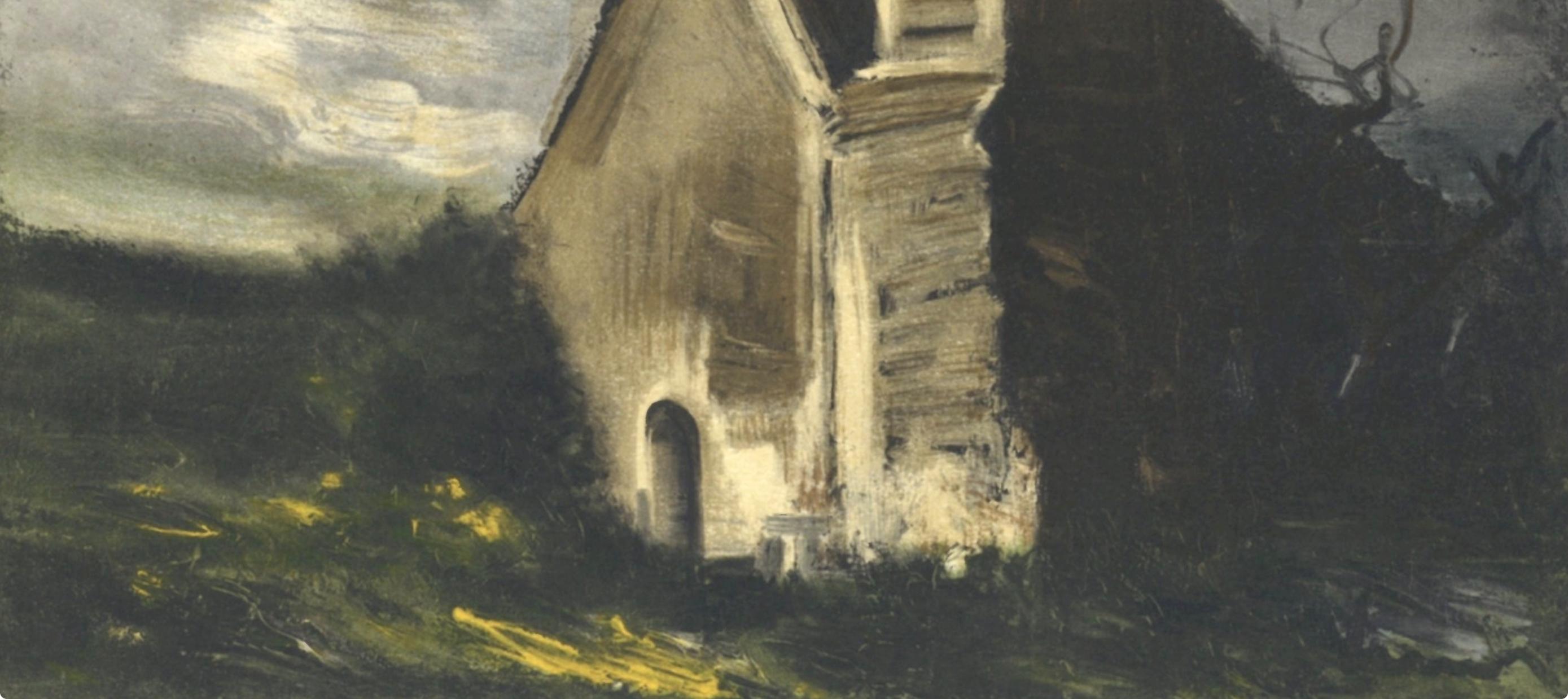 Vlaminck, L'église de Saint Lubin, Vlaminck (d'après) - Print de Maurice de Vlaminck