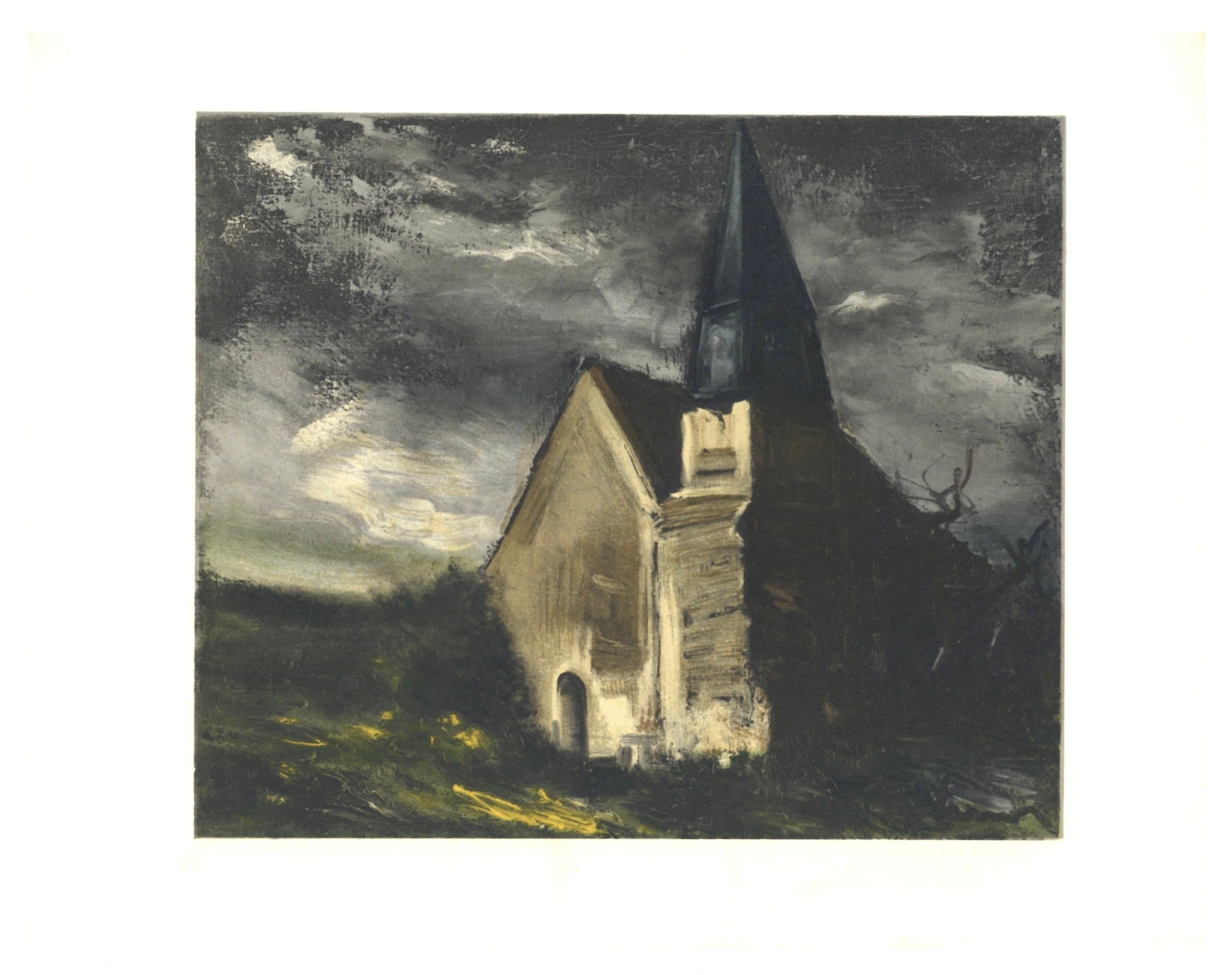 Lithographie en quinze couleurs sur papier vélin. Inscription : Signé dans la plaque et non numéroté, tel que publié. Taille du papier : 9.5 x 12.25 pouces ; taille de l'image : 7.5 x 9.1 pouces. Notes : Extrait de l'album, Vlaminck, 1958 ; publié