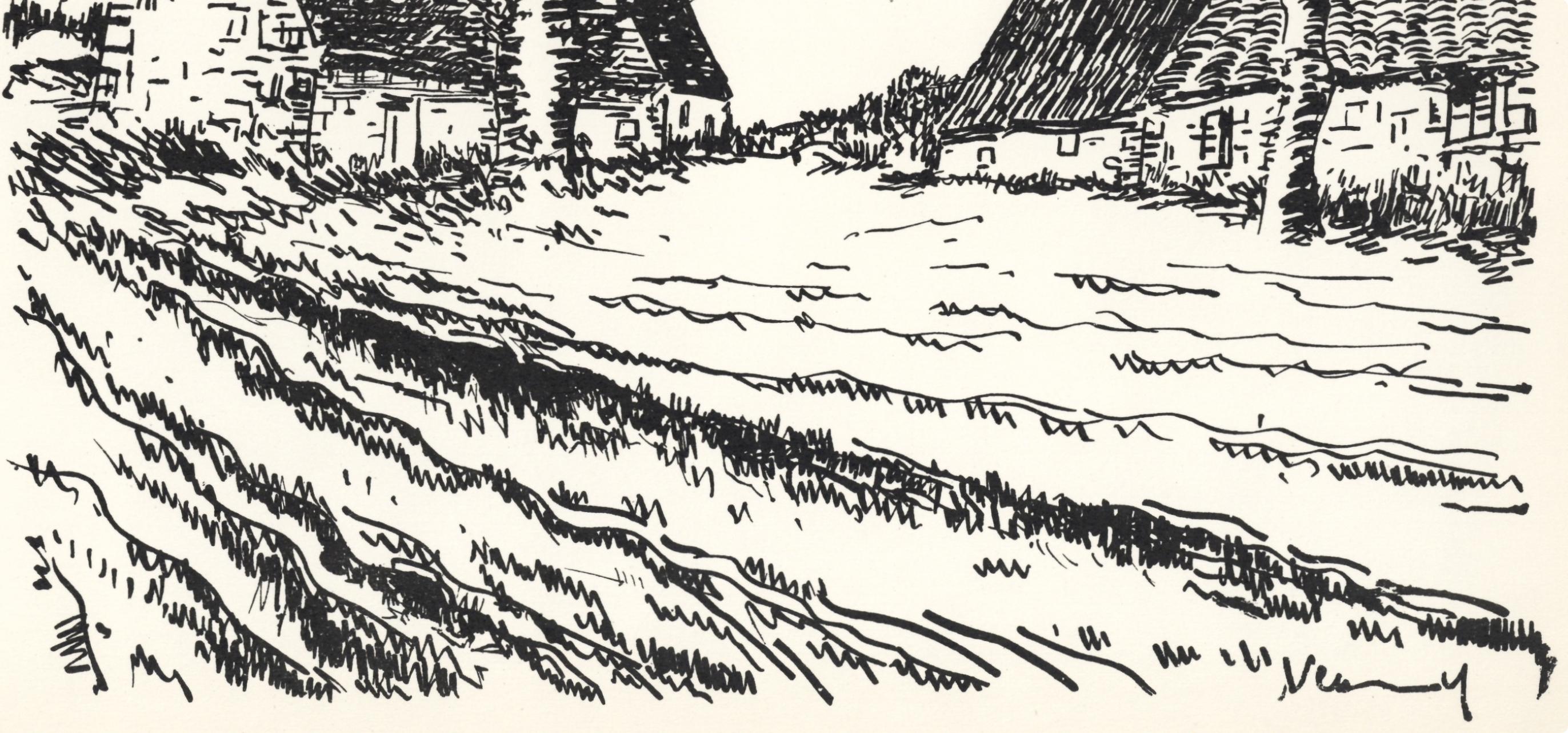 Vlaminck, Les Challonges, Vlaminck (after) - White Landscape Print by Maurice de Vlaminck