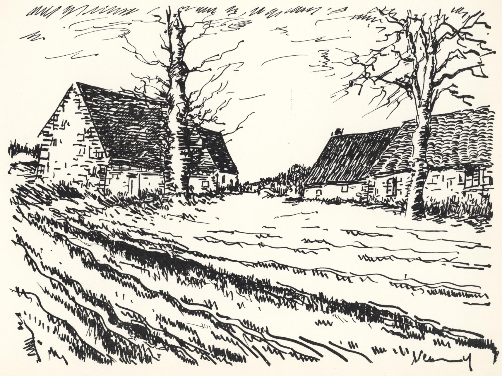 Maurice de Vlaminck Landscape Print - Vlaminck, Les Challonges, Vlaminck (after)