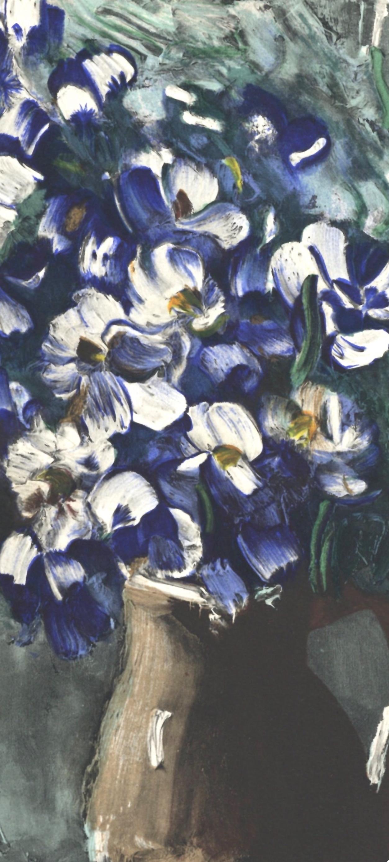 Vlaminck, Les Delphiniums, Vlaminck (dopo) - Print di Maurice de Vlaminck