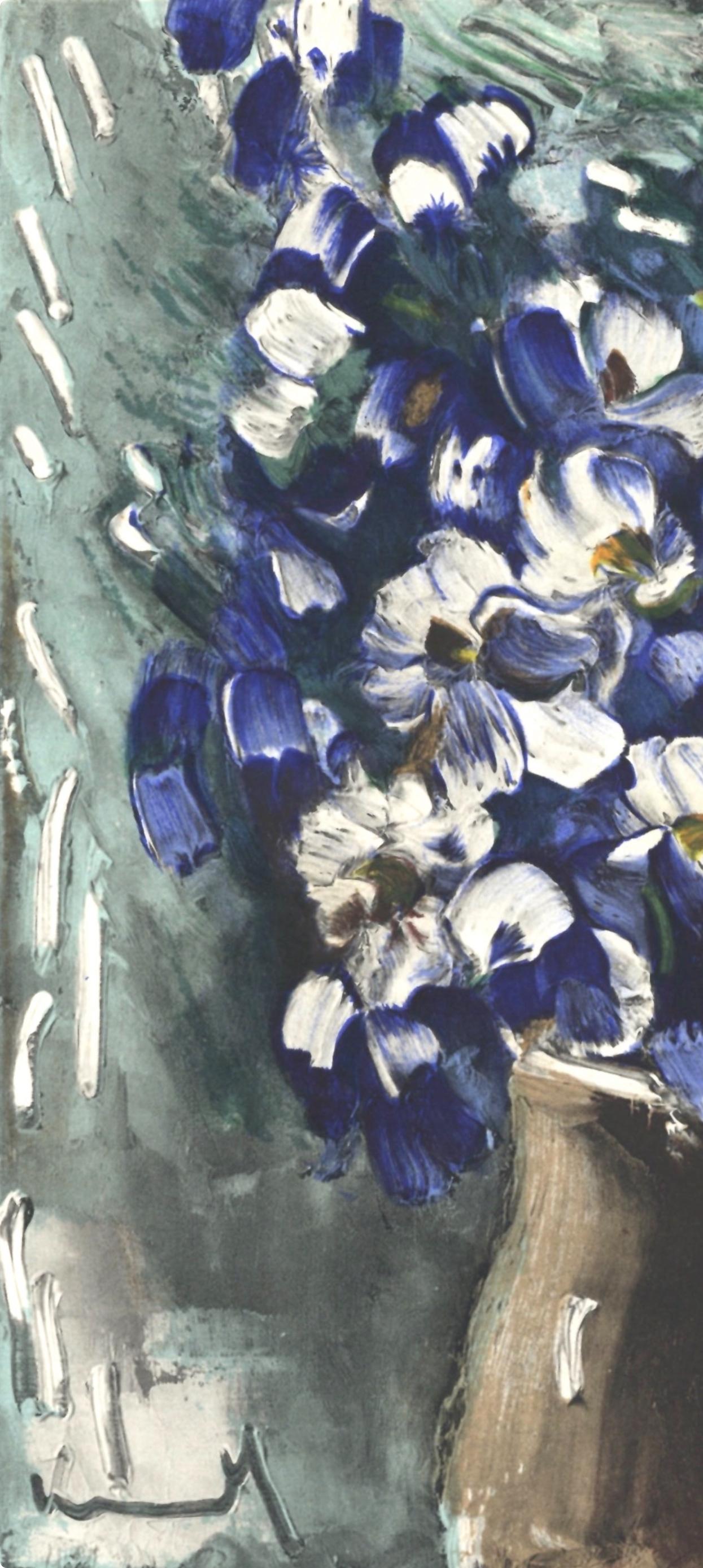 Vlaminck, Les Delphiniums, Vlaminck (dopo) - Print Fauvismo di Maurice de Vlaminck