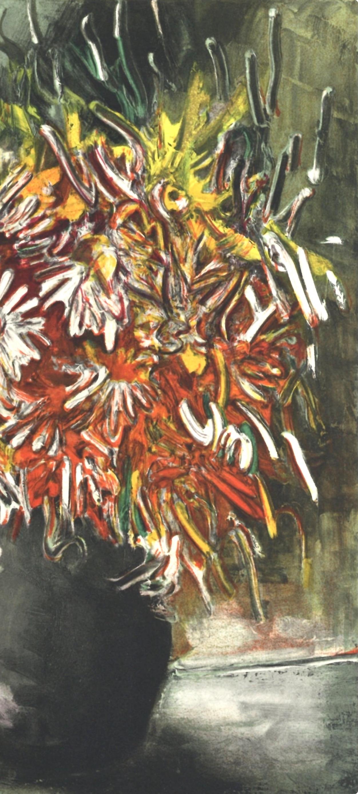 Vlaminck, Les Reines-Marguerites, Vlaminck (dopo) - Still-Life Print Grigio di Maurice de Vlaminck