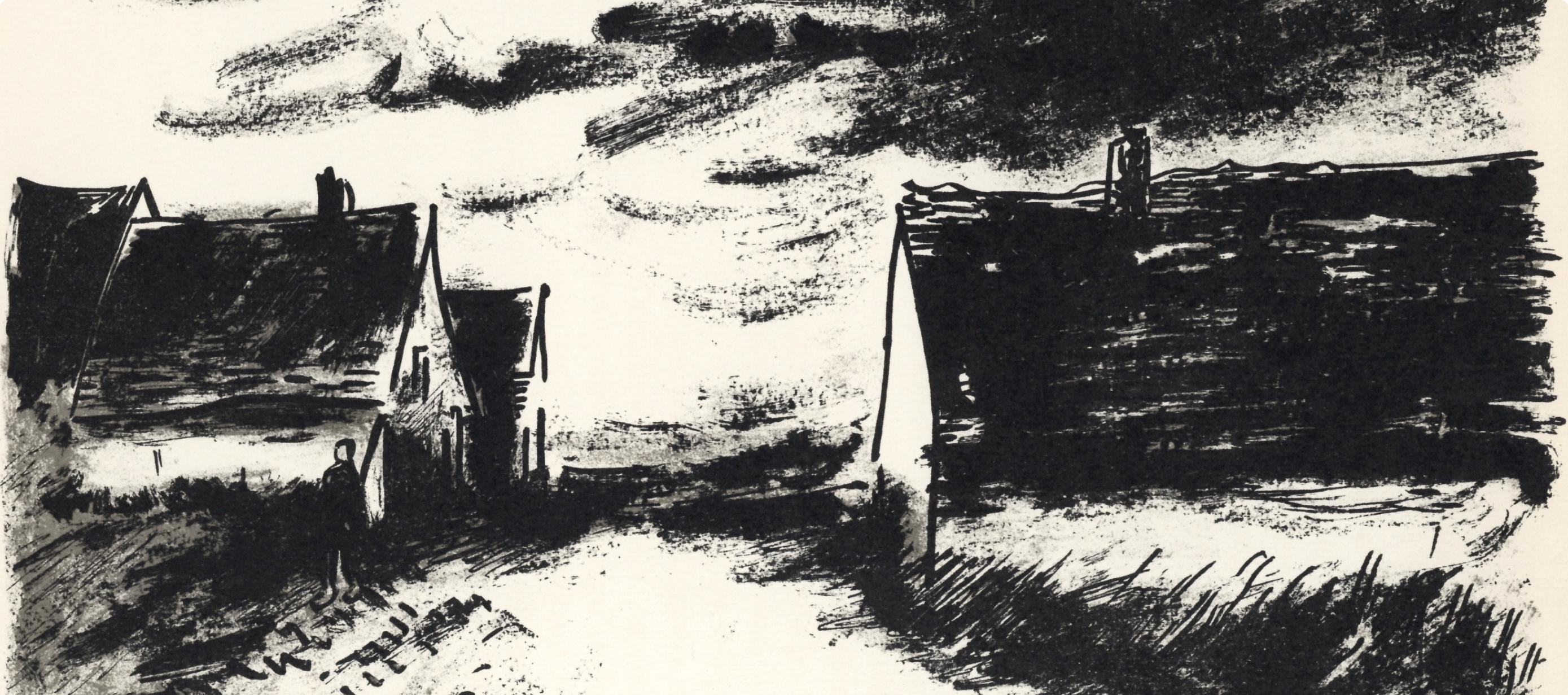Vlaminck, Maisons dans la Beauce, Vlaminck (after) - Print by Maurice de Vlaminck