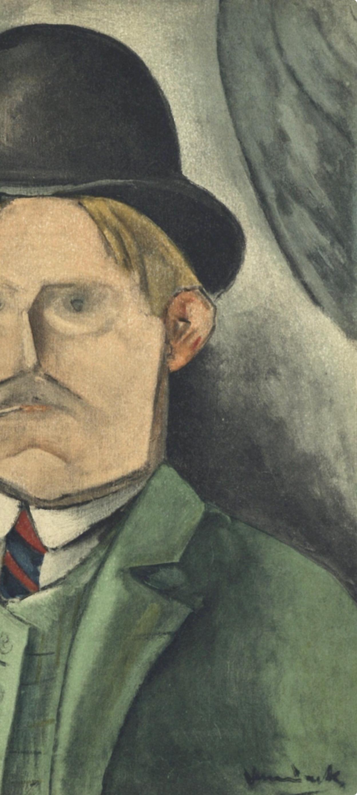 Vlaminck, Portrait de l'Artiste, Vlaminck (d'après) - Gris Figurative Print par Maurice de Vlaminck