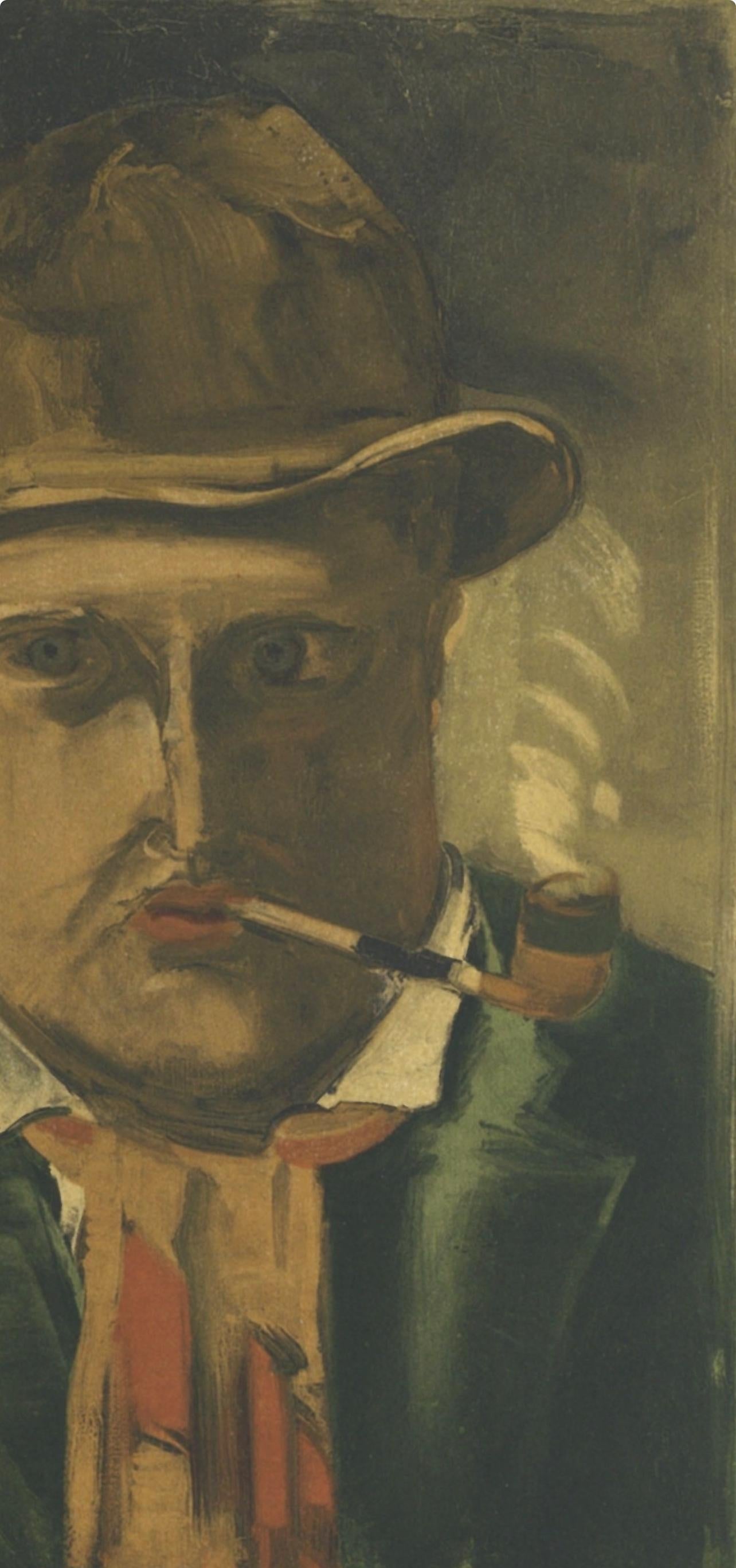 Vlaminck, Portrait de l'Artiste, Vlaminck (d'après) - Noir Landscape Print par Maurice de Vlaminck