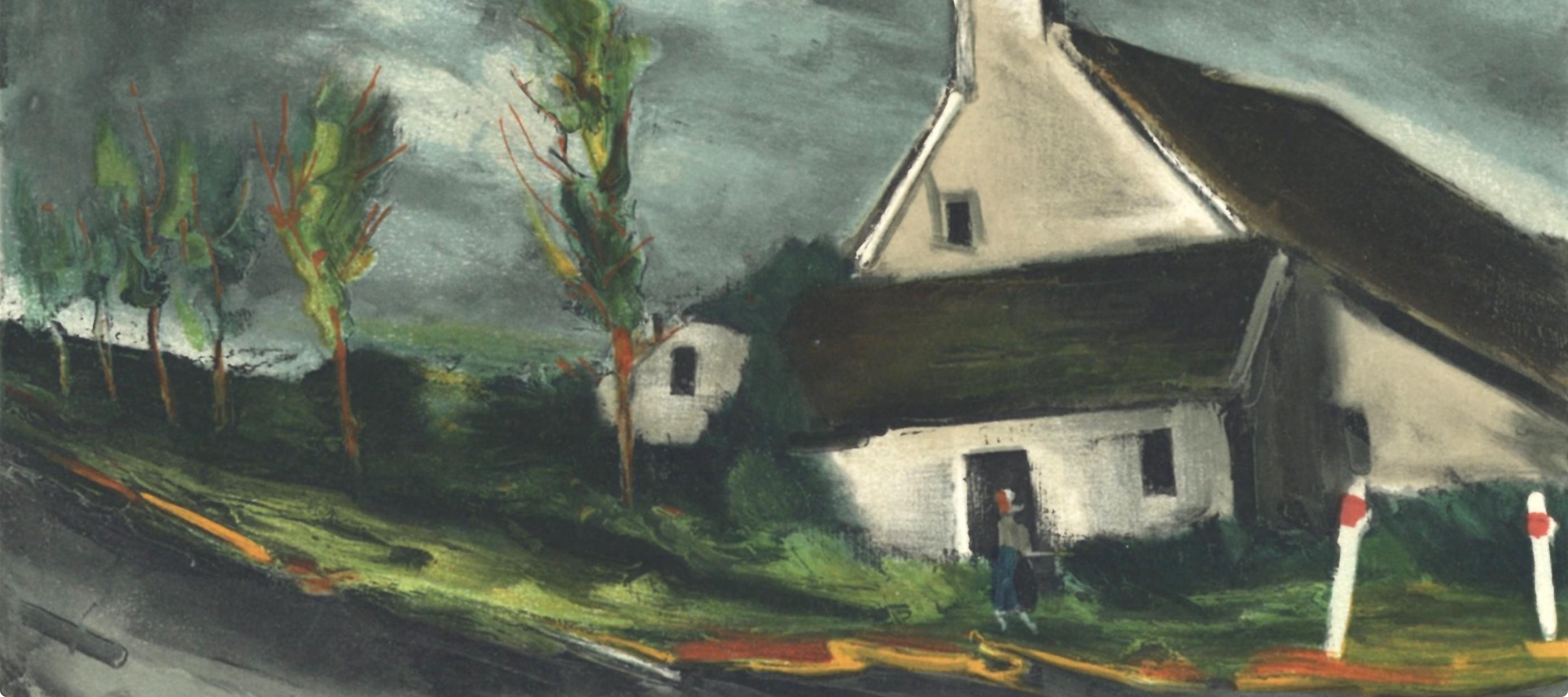 Vlaminck, Près de Beaumont sur Sarthe, Vlaminck (d'après) - Print de Maurice de Vlaminck