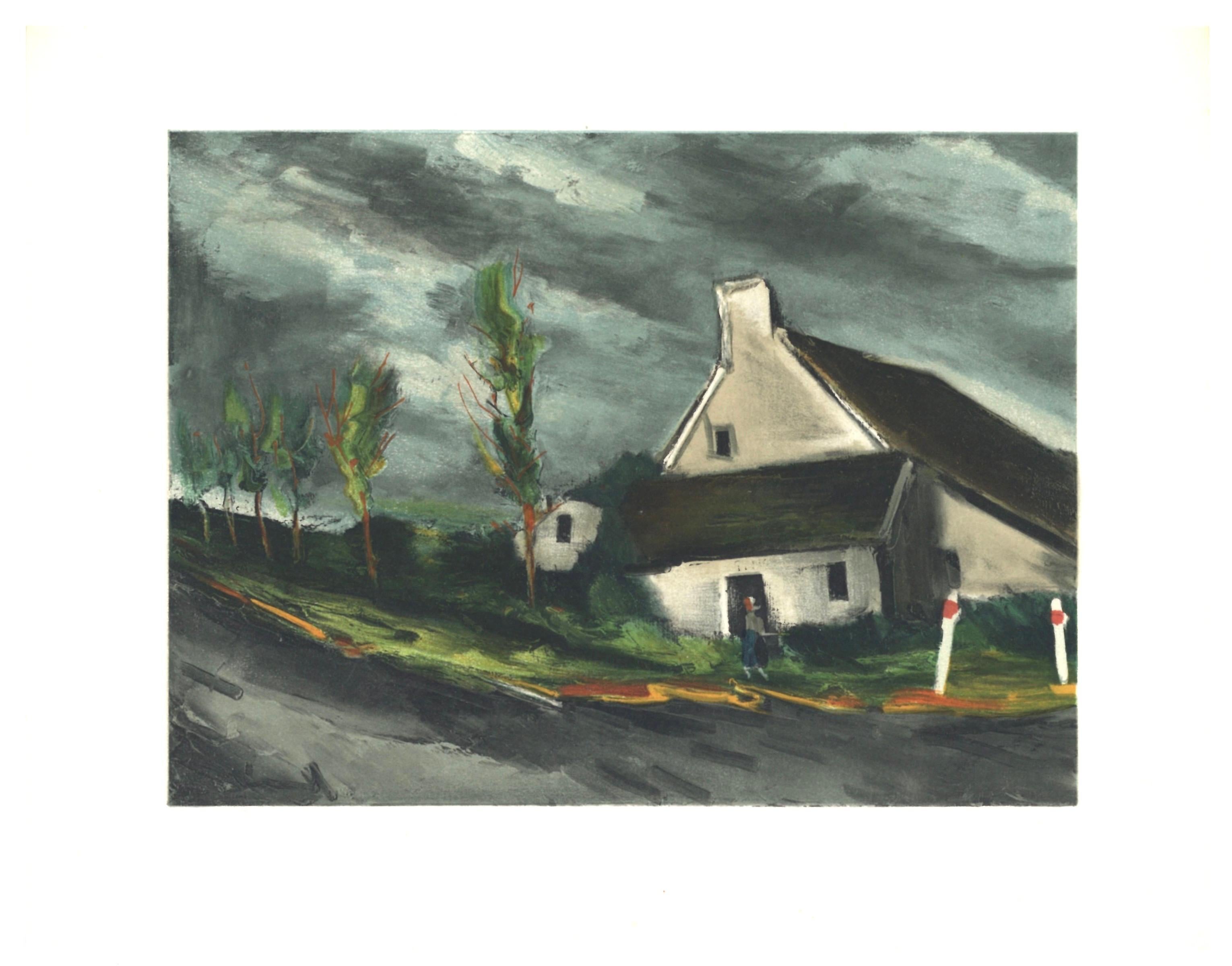 Lithographie en quinze couleurs sur papier vélin. Inscription : Signé dans la plaque et non numéroté, tel que publié. Taille du papier : 9.5 x 12.25 pouces ; taille de l'image : 7.1 x 9.4 pouces. Notes : Extrait de l'album, Vlaminck, 1958 ; publié