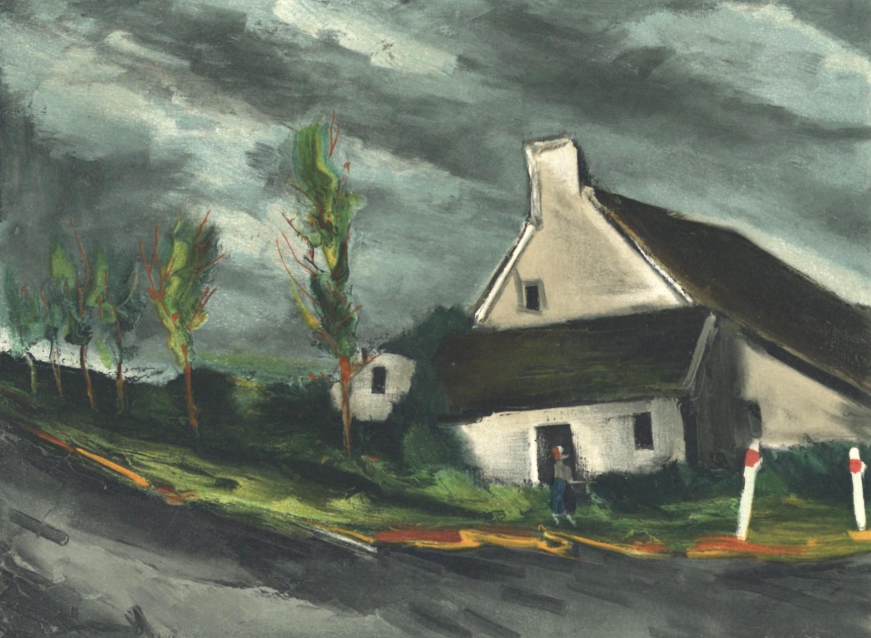Landscape Print Maurice de Vlaminck - Vlaminck, Près de Beaumont sur Sarthe, Vlaminck (d'après)