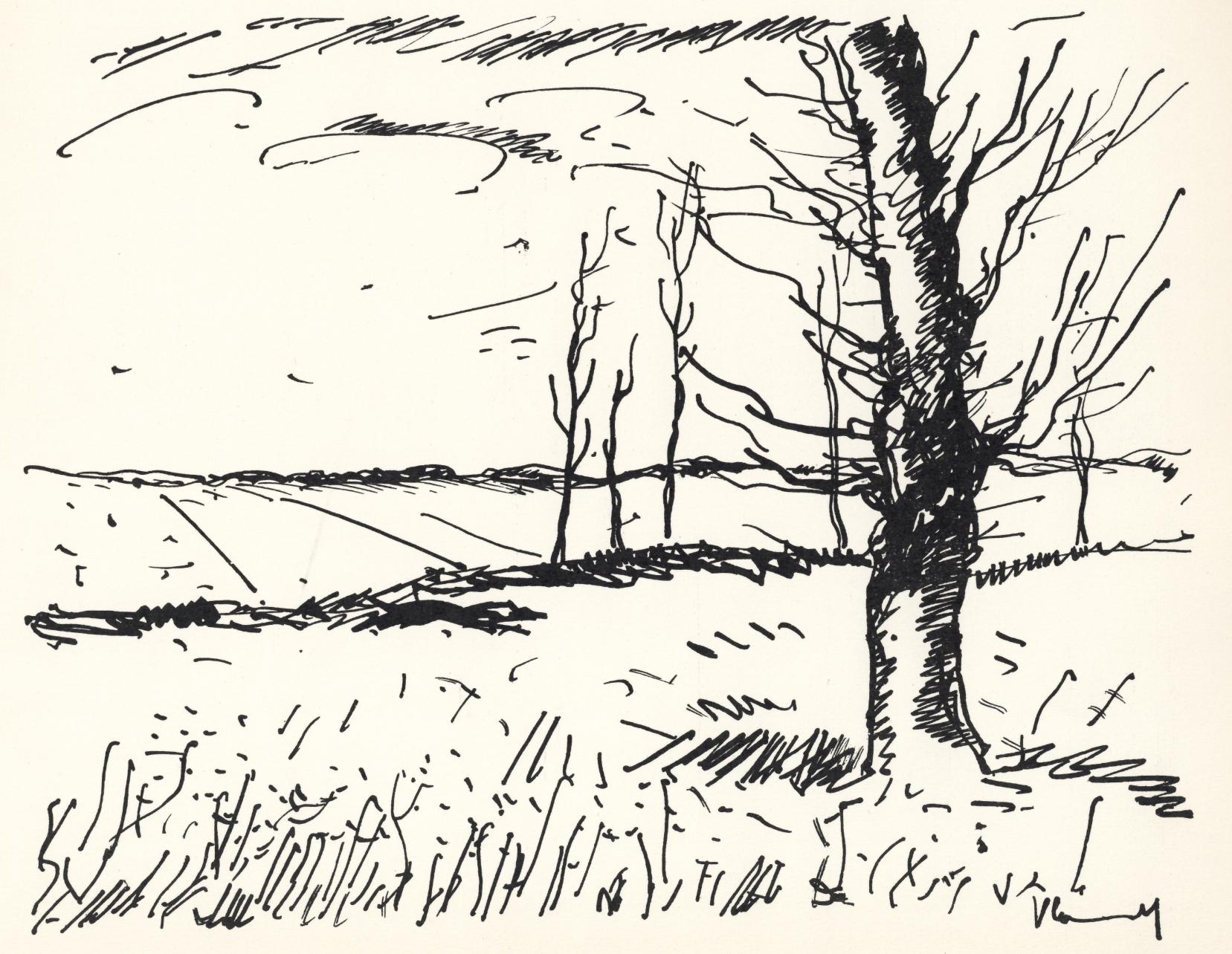 Maurice de Vlaminck Landscape Print - Vlaminck, Vallee de l'Avre, Vlaminck (after)