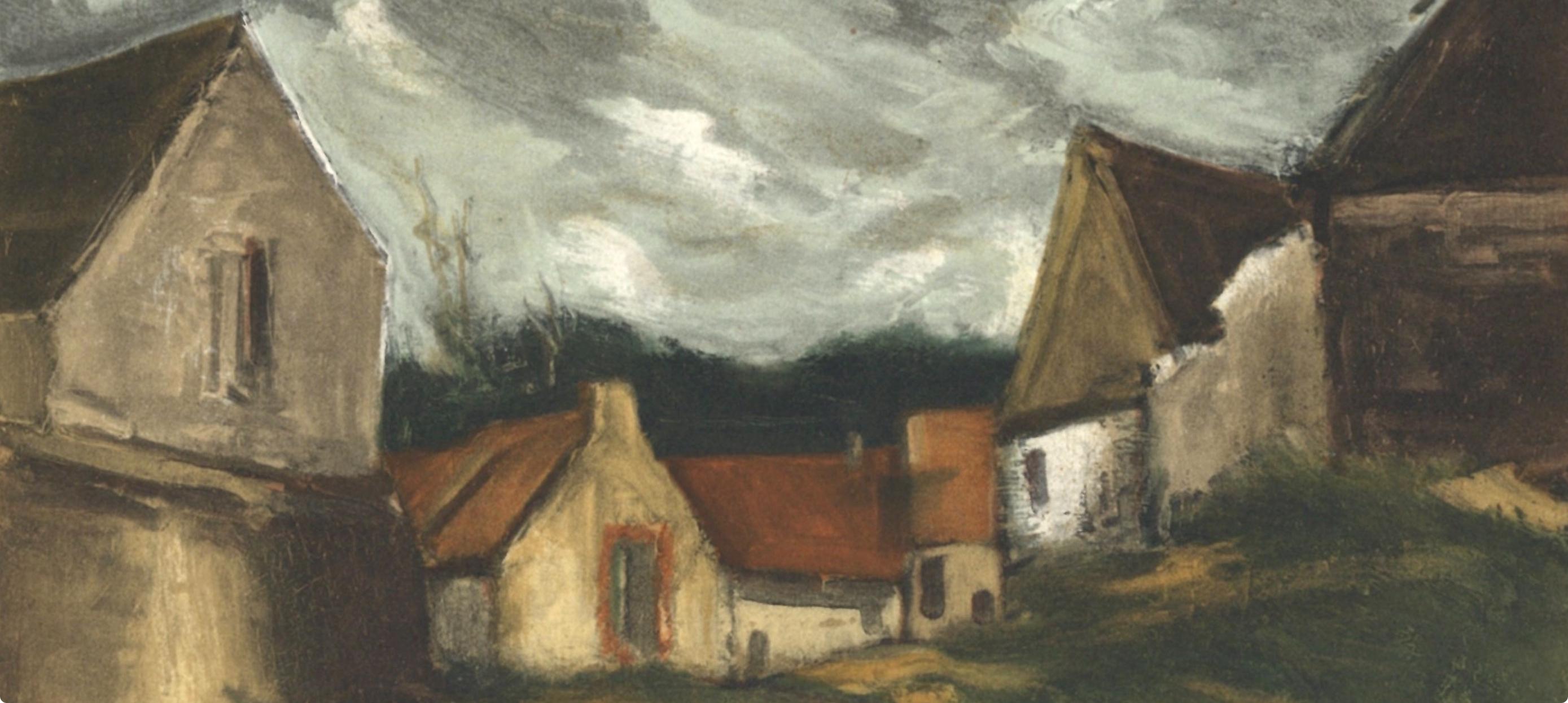 Vlaminck, Village de la Sarthe, Vlaminck (d'après) - Print de Maurice de Vlaminck