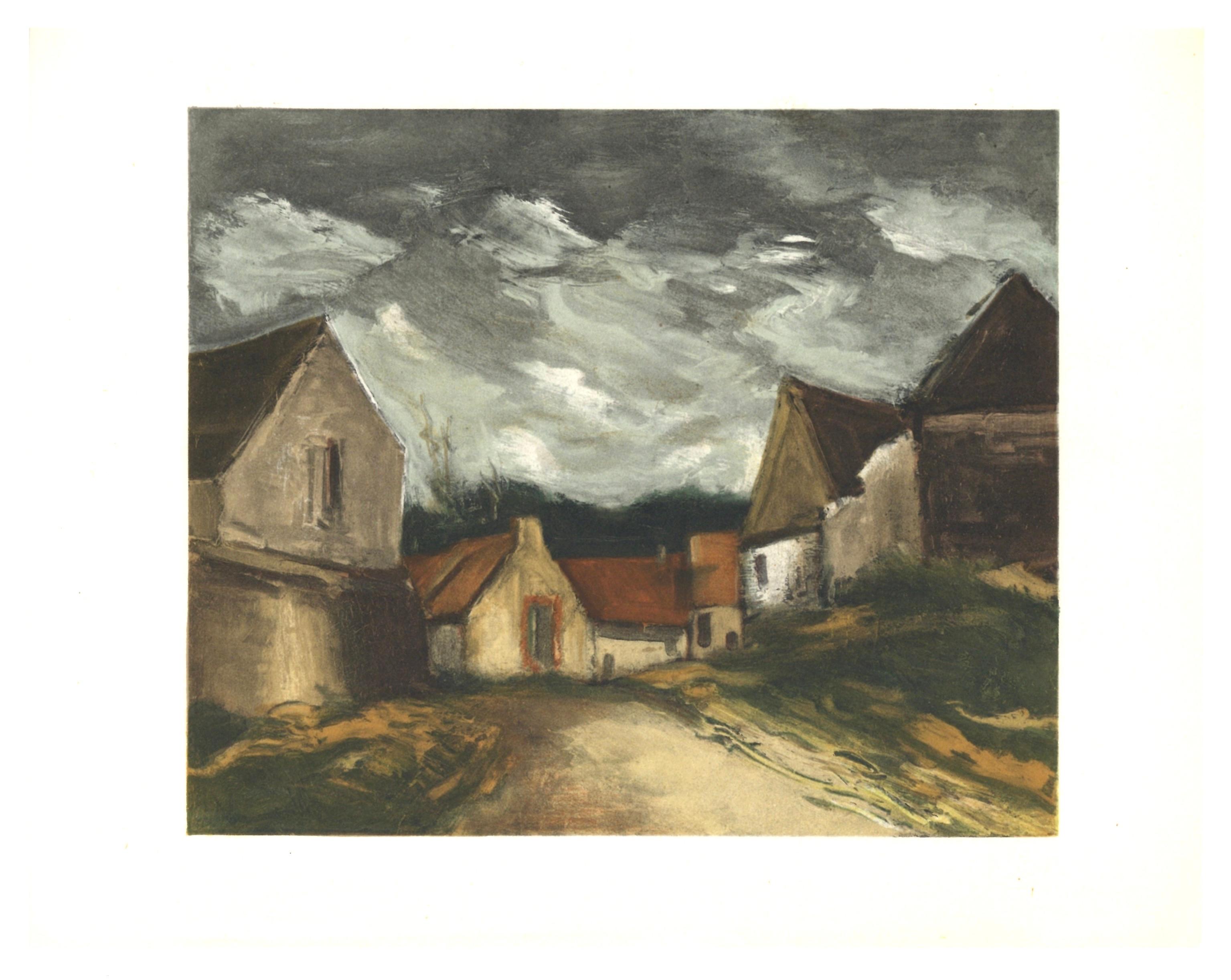 Lithographie en quinze couleurs sur papier vélin. Inscription : Signé dans la plaque et non numéroté, tel que publié. Taille du papier : 9.5 x 12.25 pouces ; taille de l'image : 7.5 x 9.1 pouces. Notes : Extrait de l'album, Vlaminck, 1958 ; publié