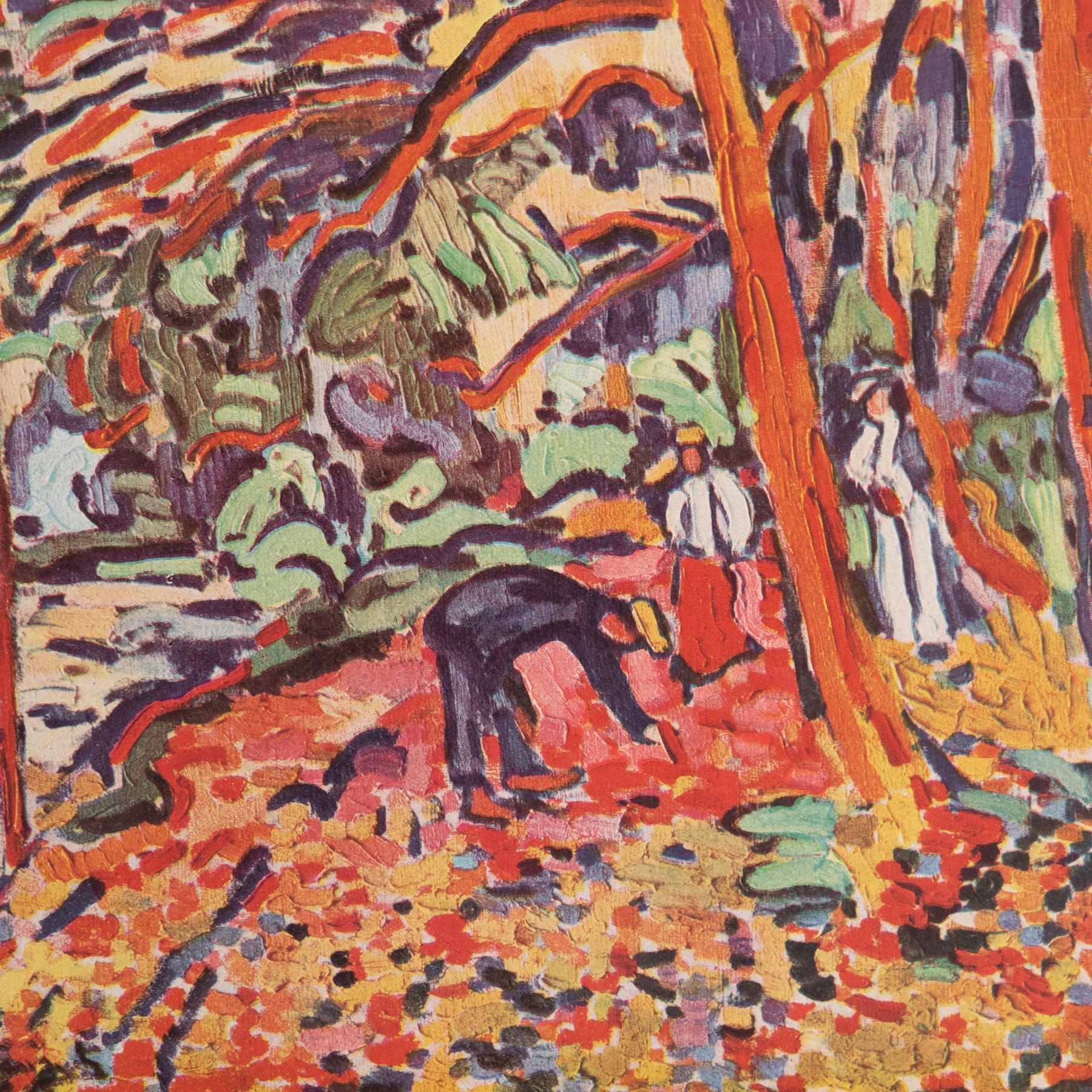 French Maurice De Vlaminck Fauvist 1948 Color Cliché Print, Framed For Sale