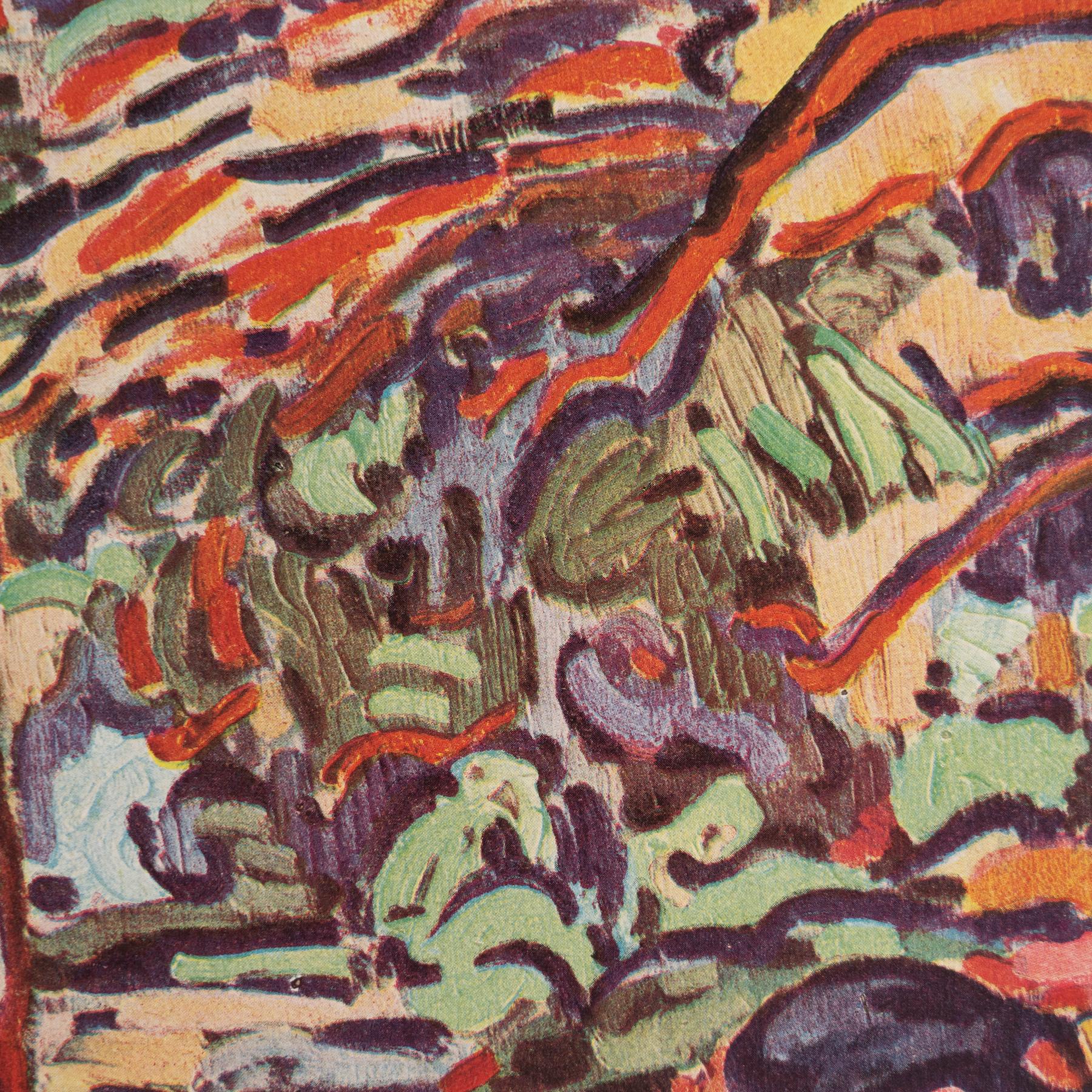 Maurice De Vlaminck Fauvist 1948 Color Cliché Print, Framed In Good Condition For Sale In Barcelona, Barcelona