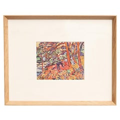 Maurice De Vlaminck Fauvist 1948 Color Cliché Print, Framed