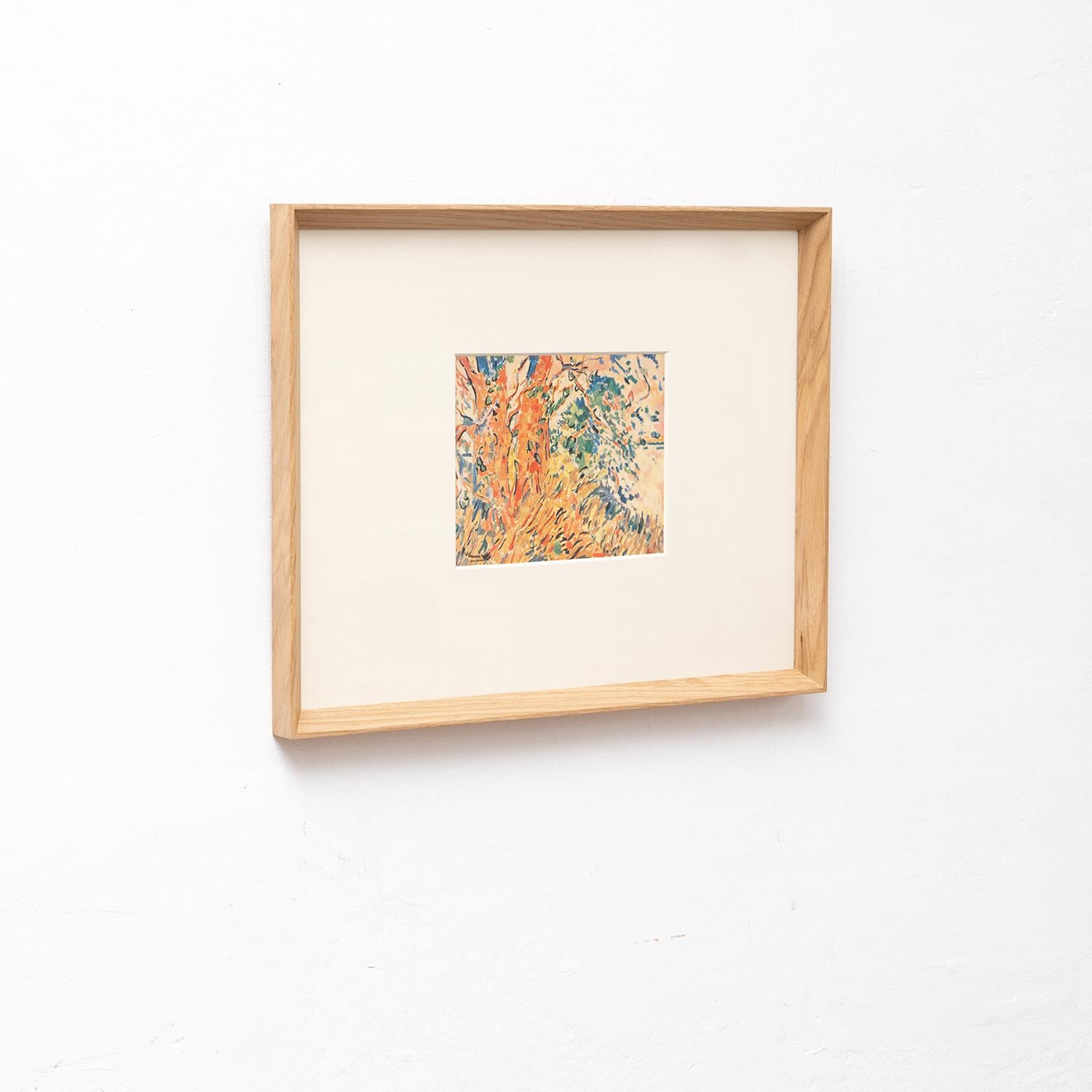 Fauvistische Farbkleide von Maurice De Vlaminck, gerahmt von Editions Du Chene, 1948 (Moderne der Mitte des Jahrhunderts) im Angebot