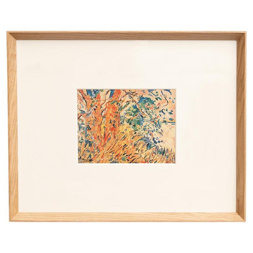 Maurice De Vlaminck Fauvist Color Cliche Framed by Editions Du Chene, 1948