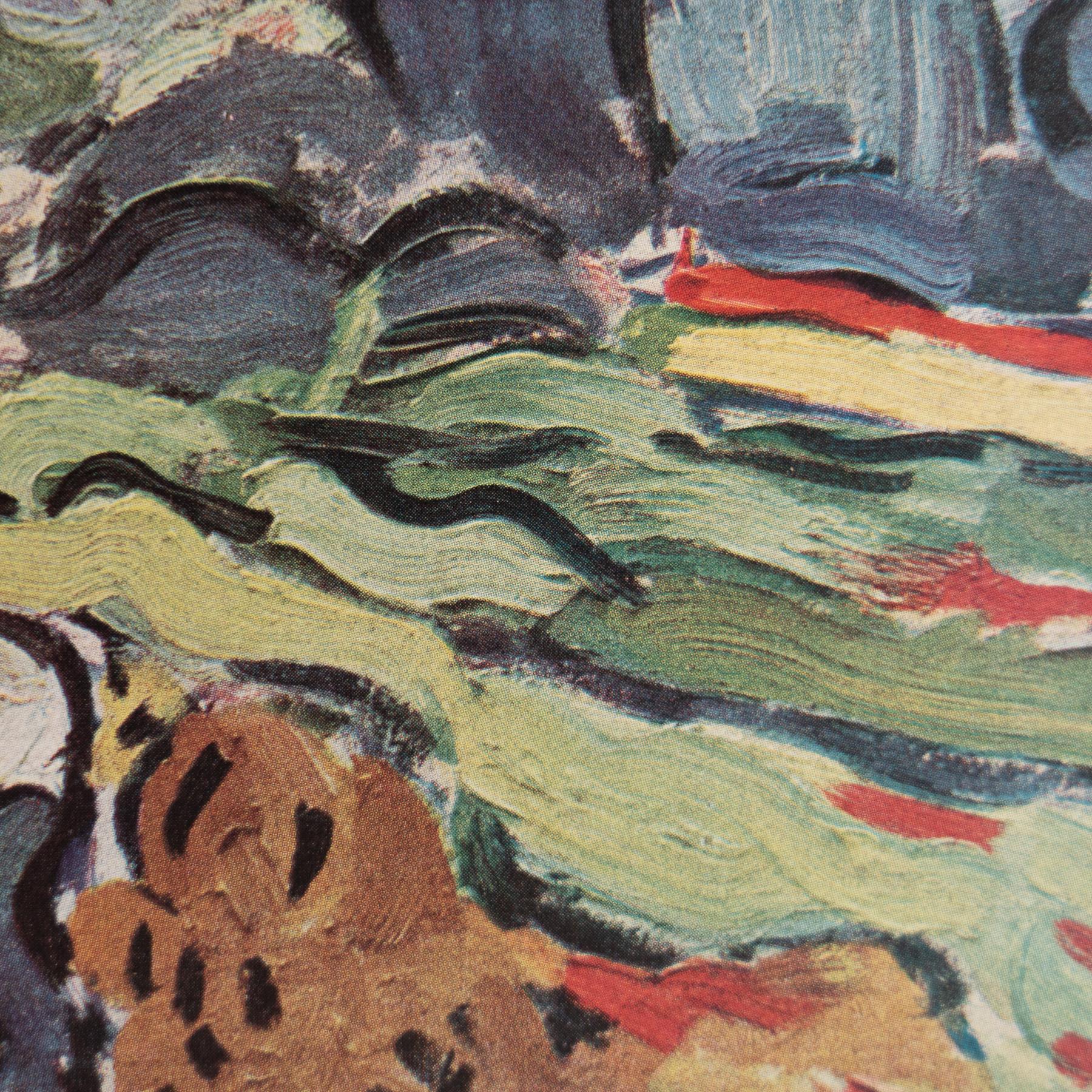 Mid-20th Century Maurice De Vlaminck Fauvist Framed Color Cliche by Edition du Chene, 1948 For Sale