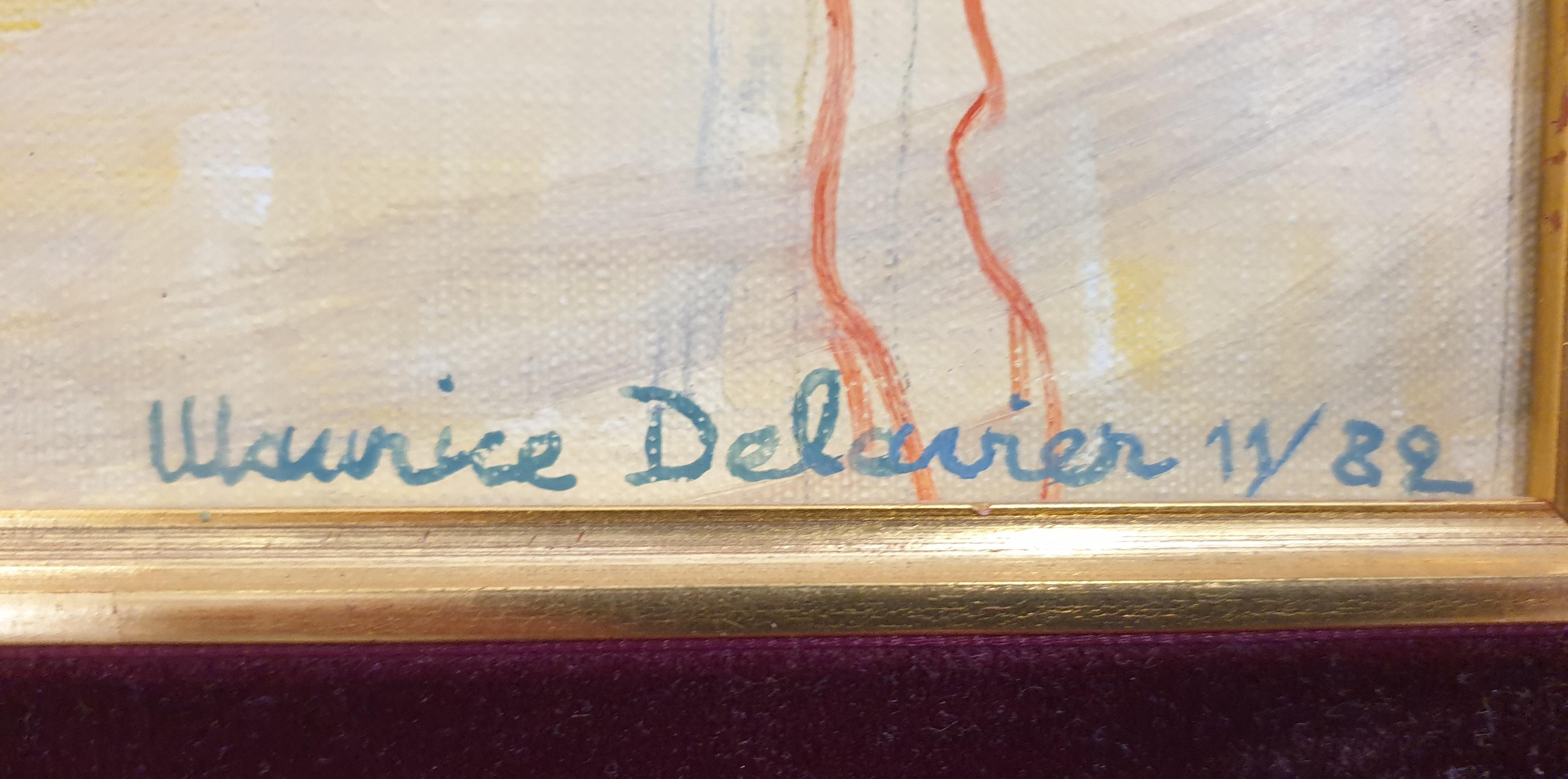 Chattes coquines ! Hommage à Matisse, huile sur toile. - Moderne Painting par Maurice Delavier