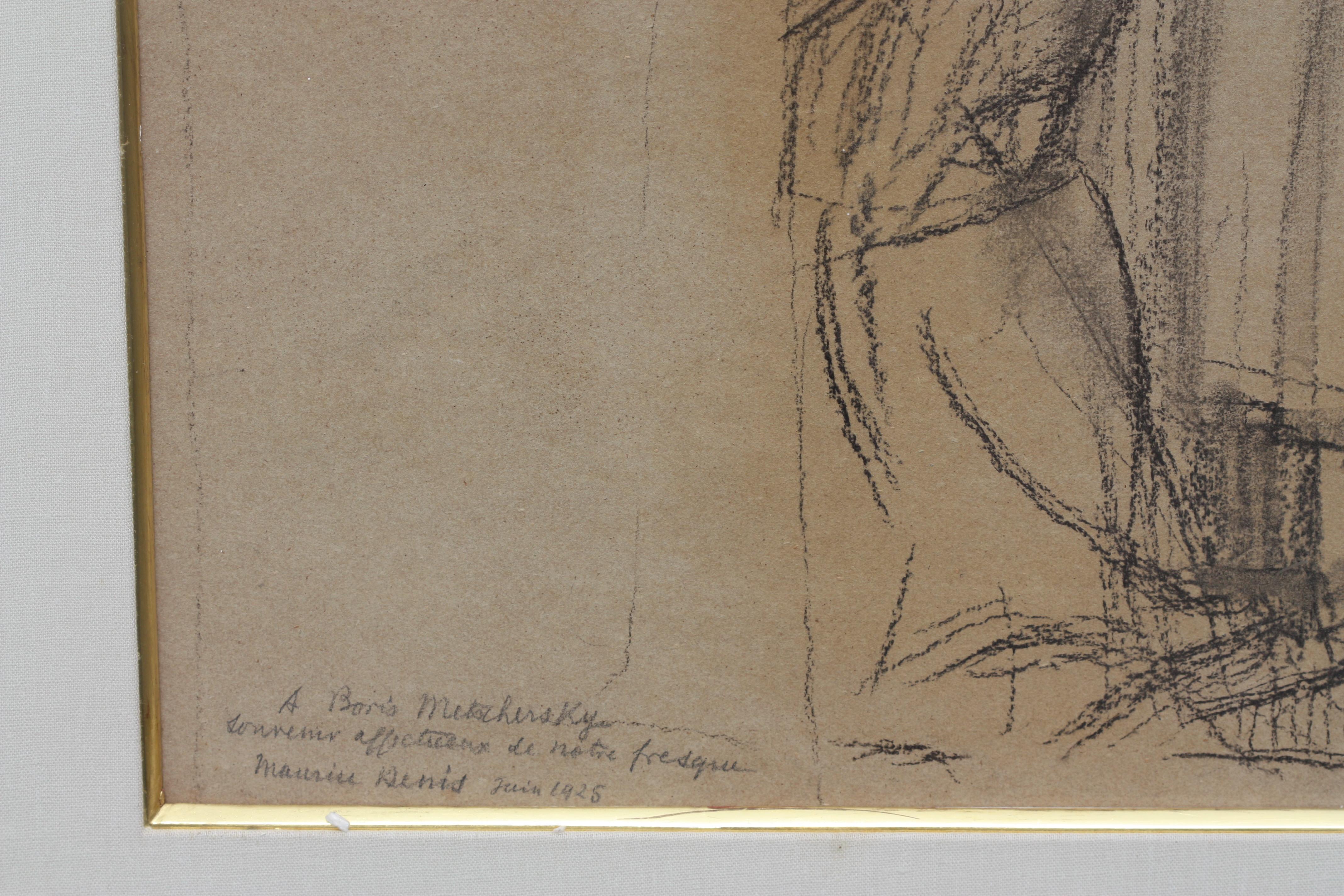 Maurice Denis Dibujo Blanco y Negro Tiza/Papel en venta 4