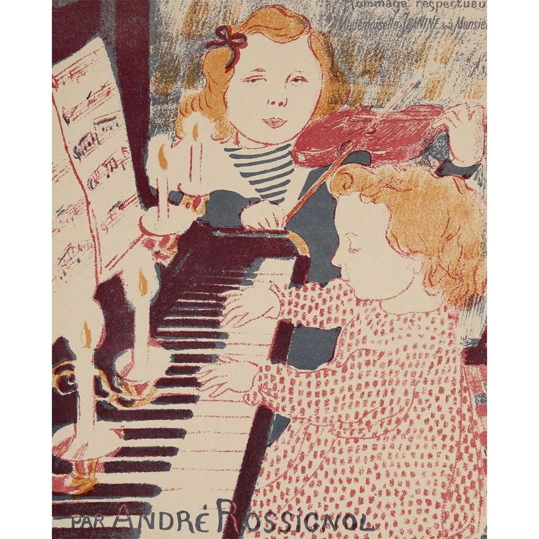 Circa 1900 illustrated music sheet by Maurice Denis For Sale 2