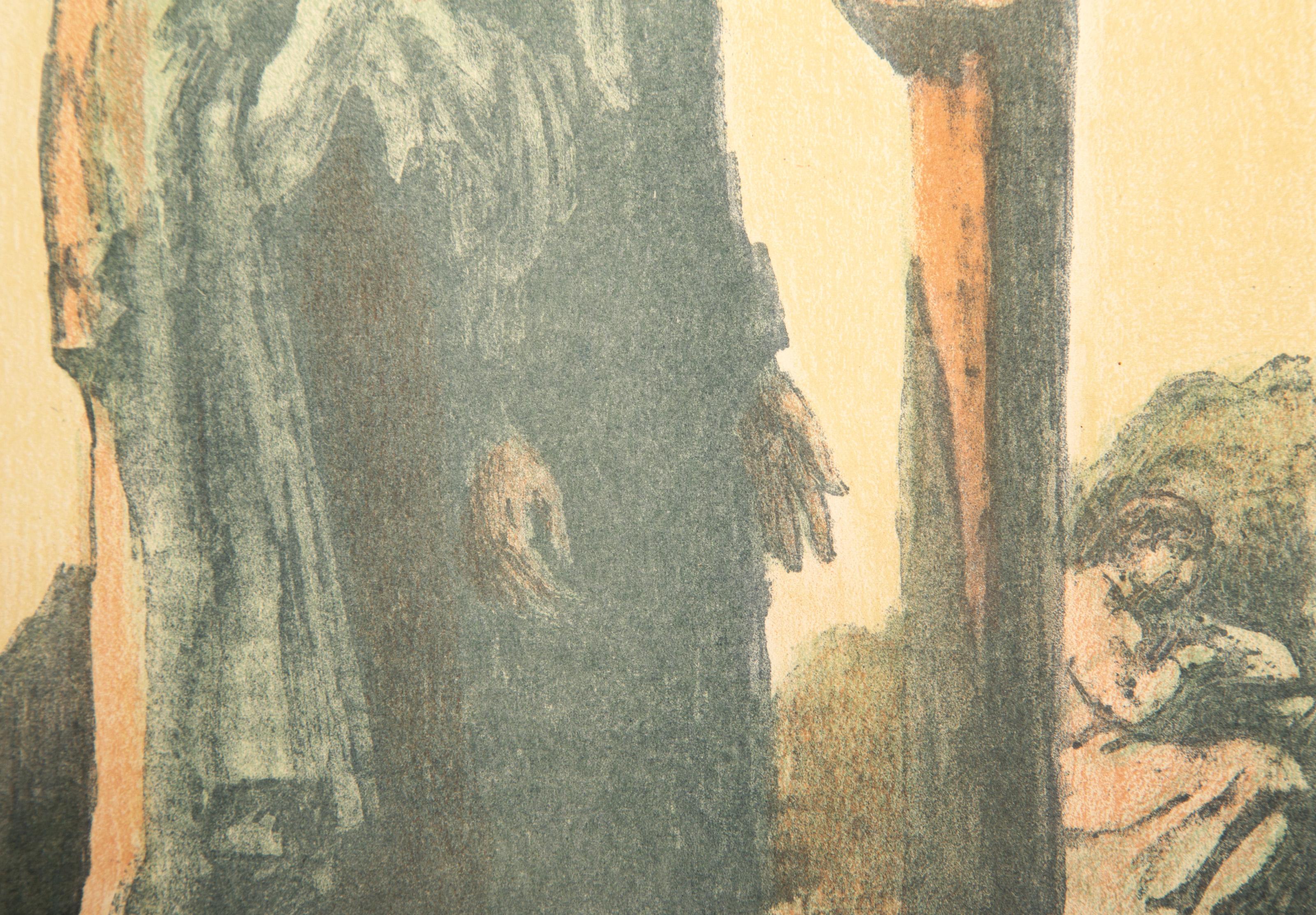 Illustrazione da Poemes, litografia surrealista di Maurice Denis in vendita 2
