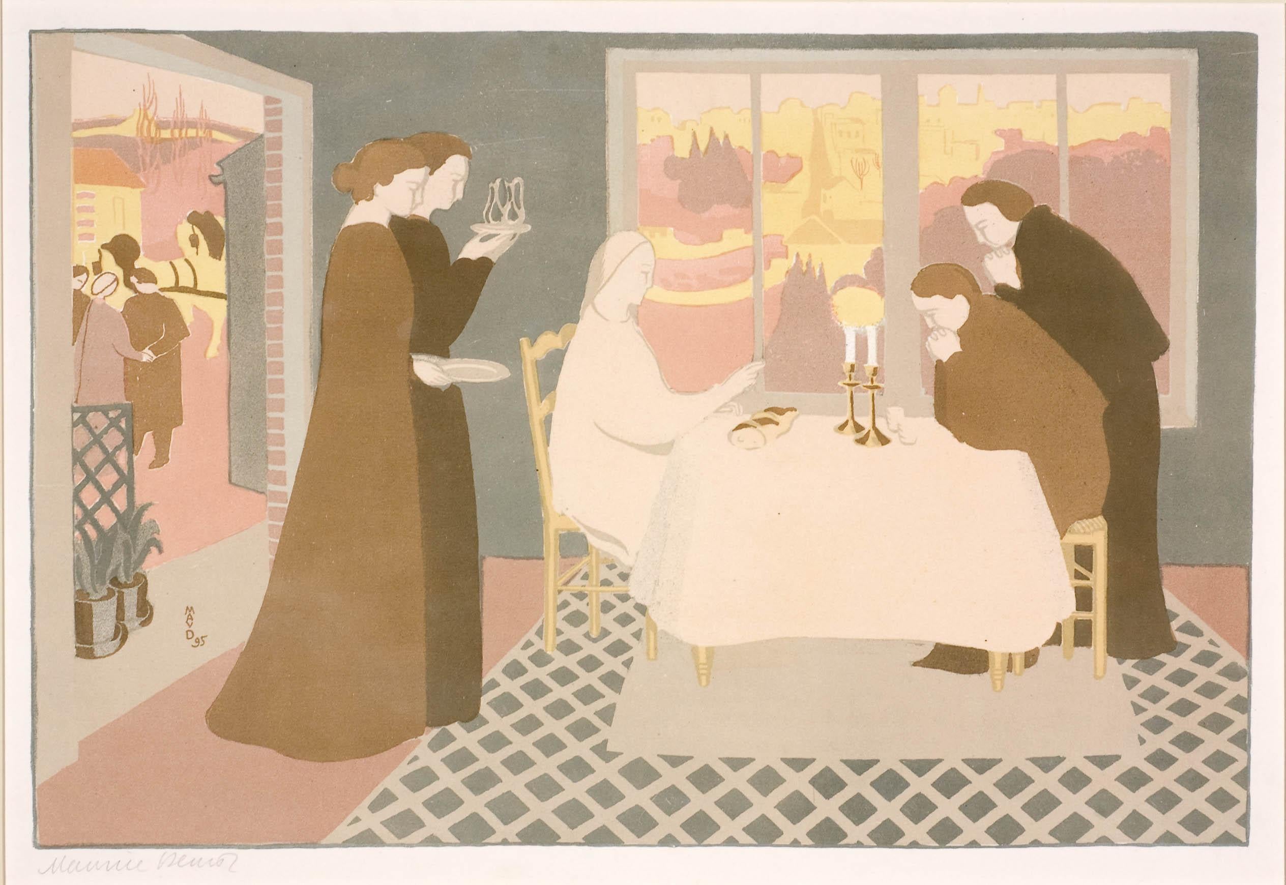 Maurice Denis Figurative Print - Les Pelerins d'Emmaus (The Pilgrims of Emmaus)