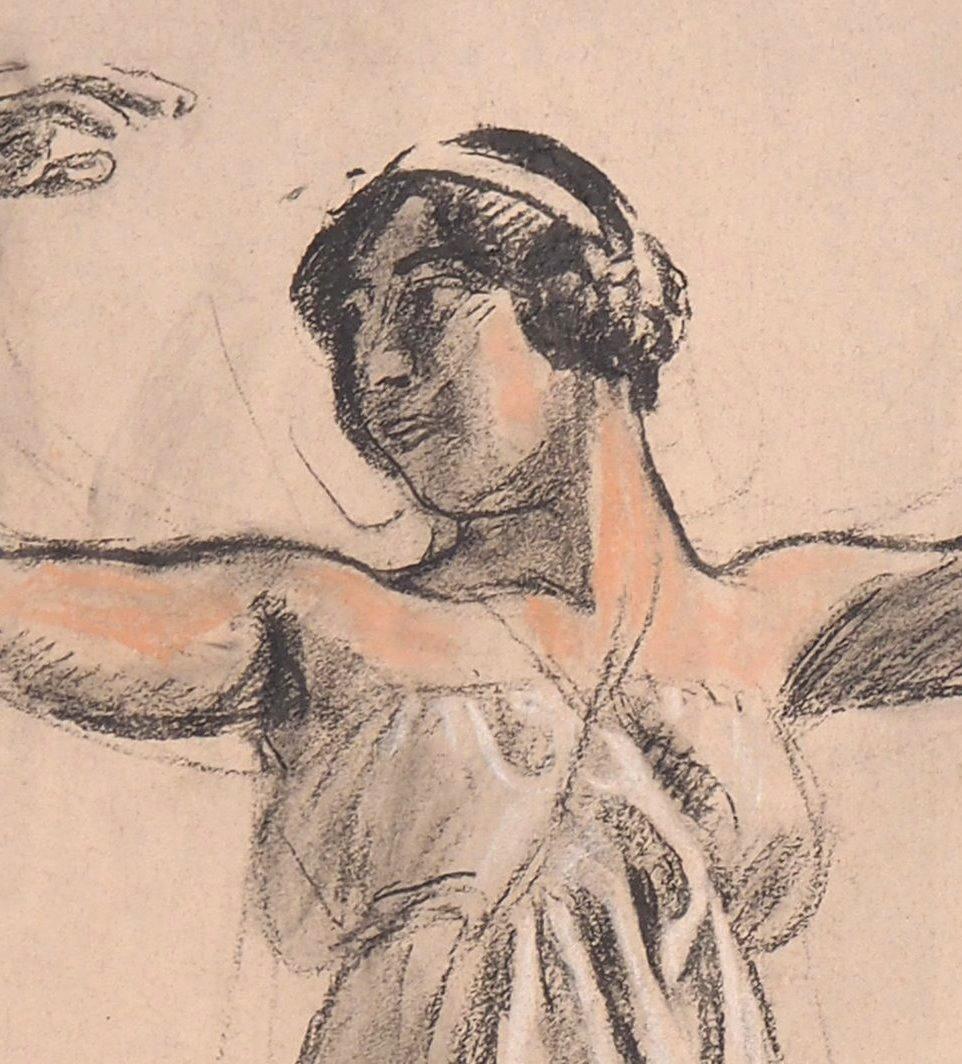 Mythologie: Ariane tanzend – Originallithographie, 1918 (Akademisch), Print, von Maurice Denis
