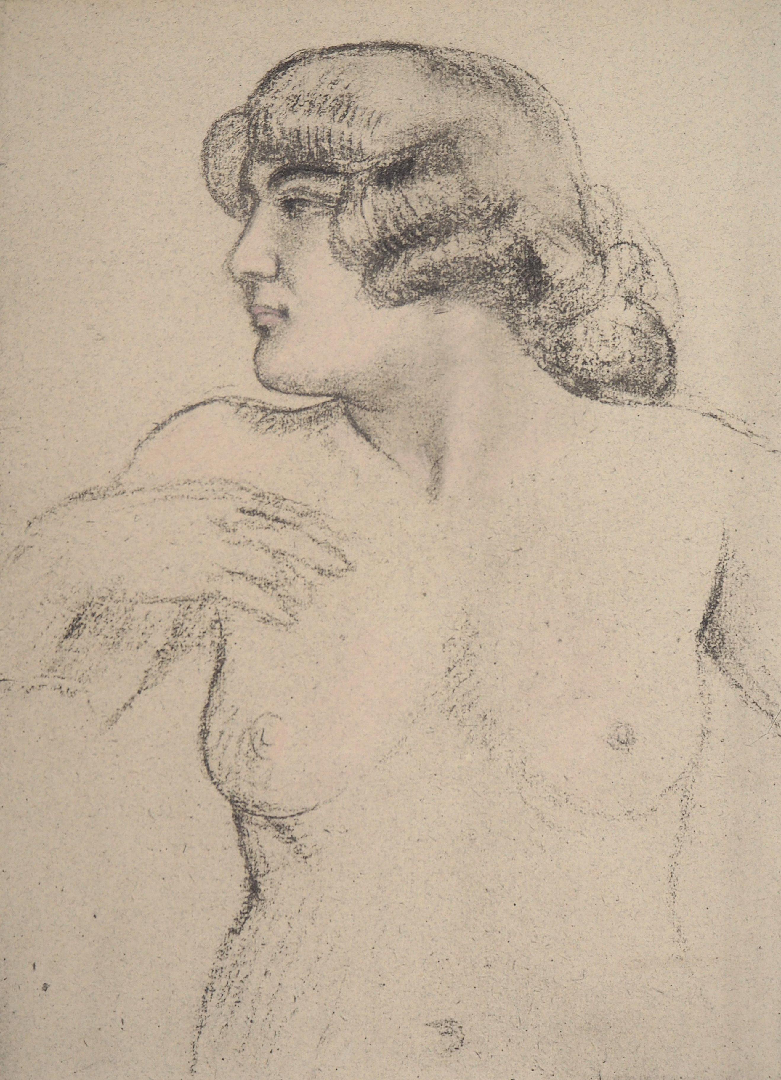 Ritratto di una modella - Litografia originale