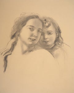 Ritratto di madre e figlia - Litografia