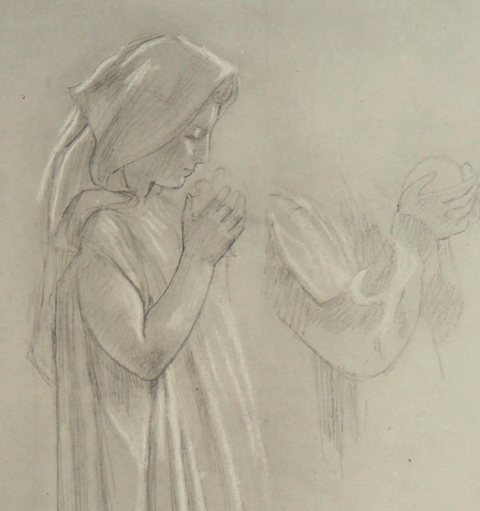 Maurice DENIS (1870 - 1943)
Estudio de una mujer rezando, 1918

Litografía realzada con pastel
Firma impresa en la placa
Sobre vitela 48,5 x 26,5 cm (c. 19,1 x 10,4 pulgadas)

INFORMACIÓN : Editado por Louis Rouart en París

Excelente estado