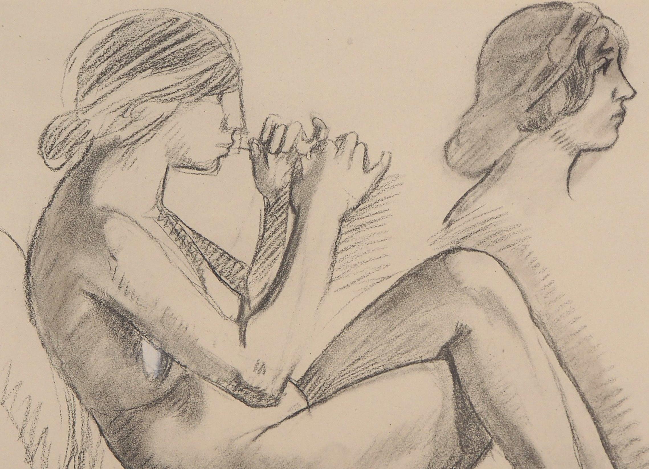 Study of Women - Original lithograph - Academic Print by Maurice Denis