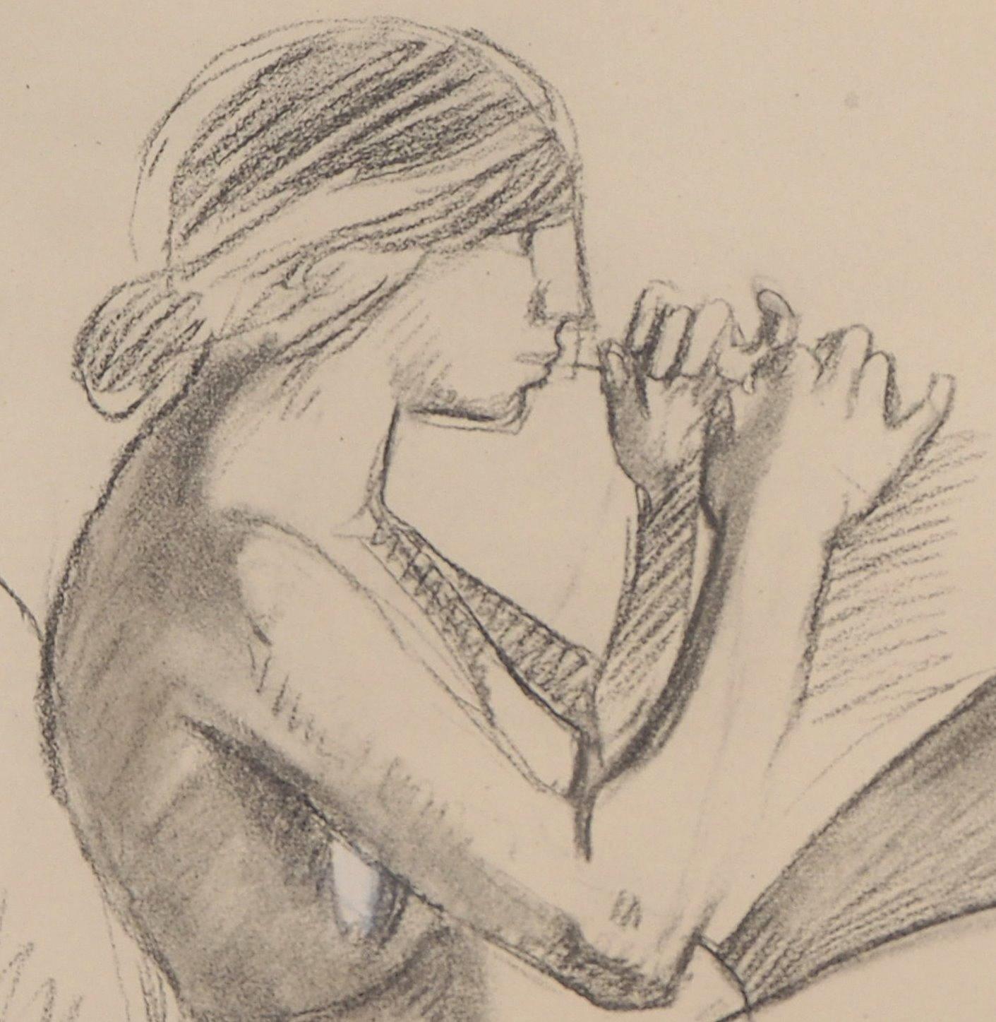 Study of Women - Original lithograph - Beige Figurative Print by Maurice Denis