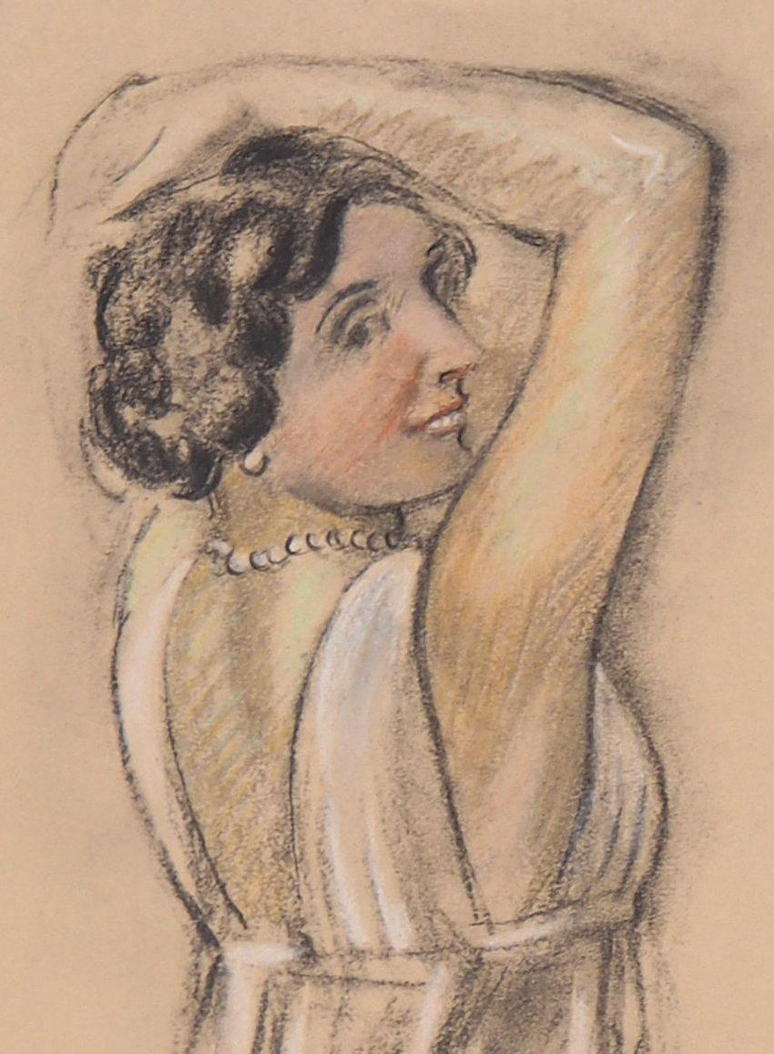 Jeune femme habillée avant d'aller au casting - Lithographie originale - Académique Print par Maurice Denis