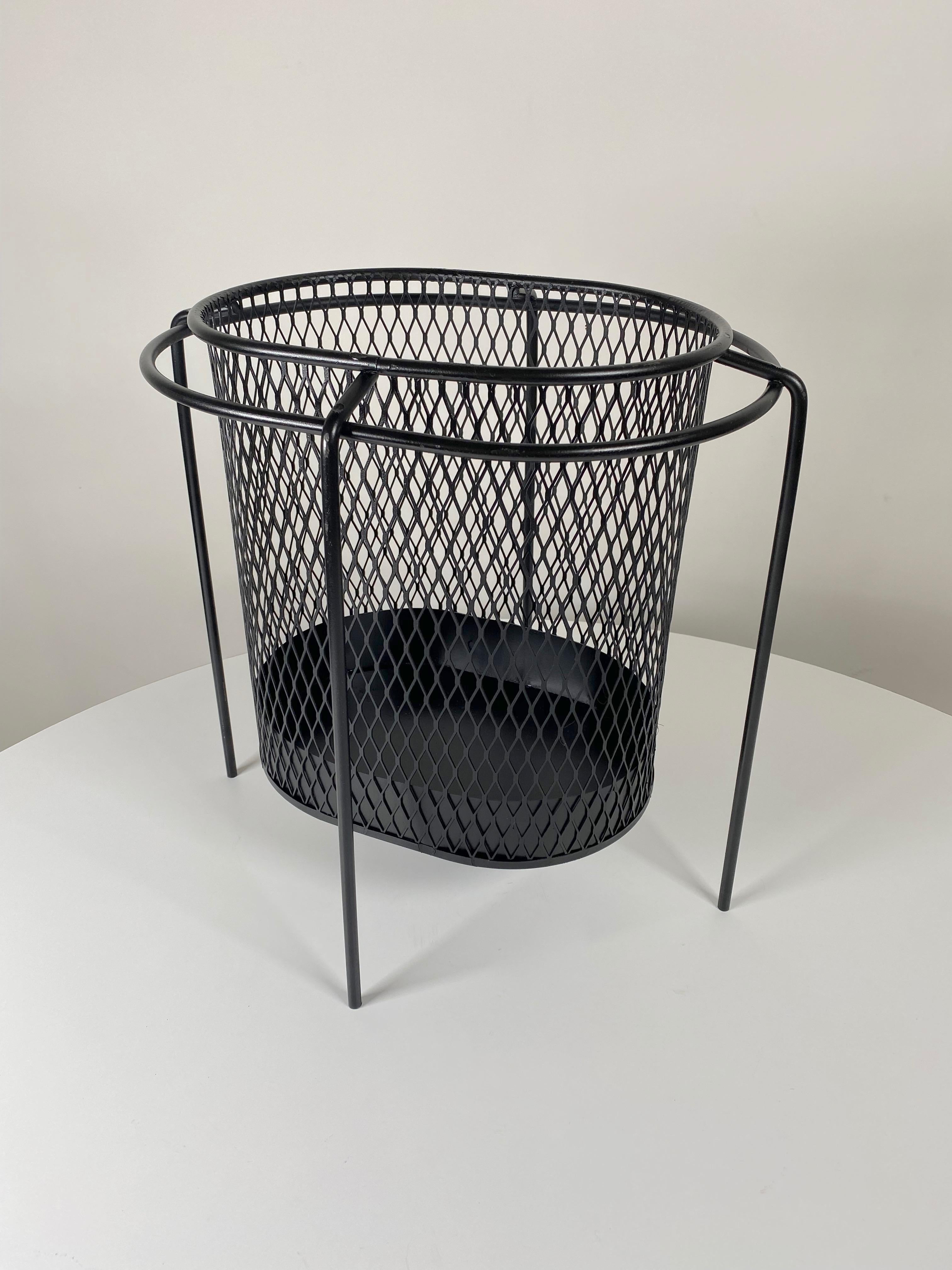 Mid-Century Modern Maurice Duchin Expanded Wastepaper Basket Modernist 1950s Design